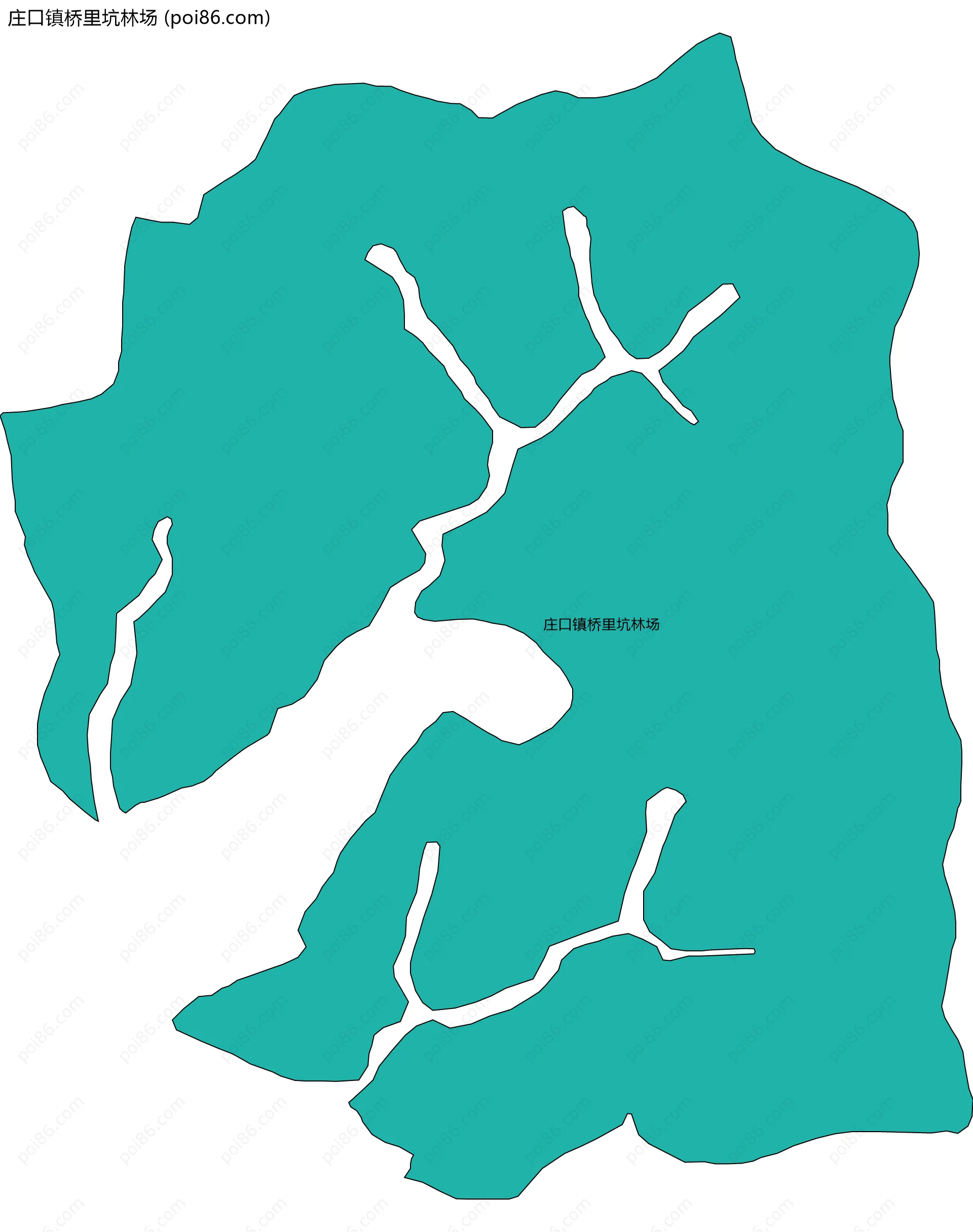 庄口镇桥里坑林场边界地图