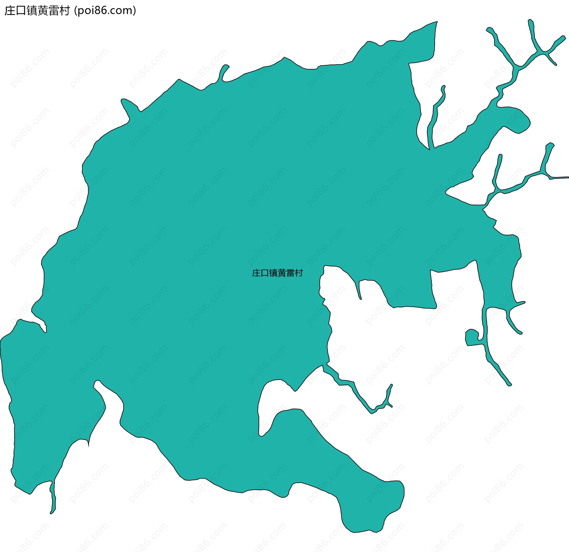 庄口镇黄雷村边界地图