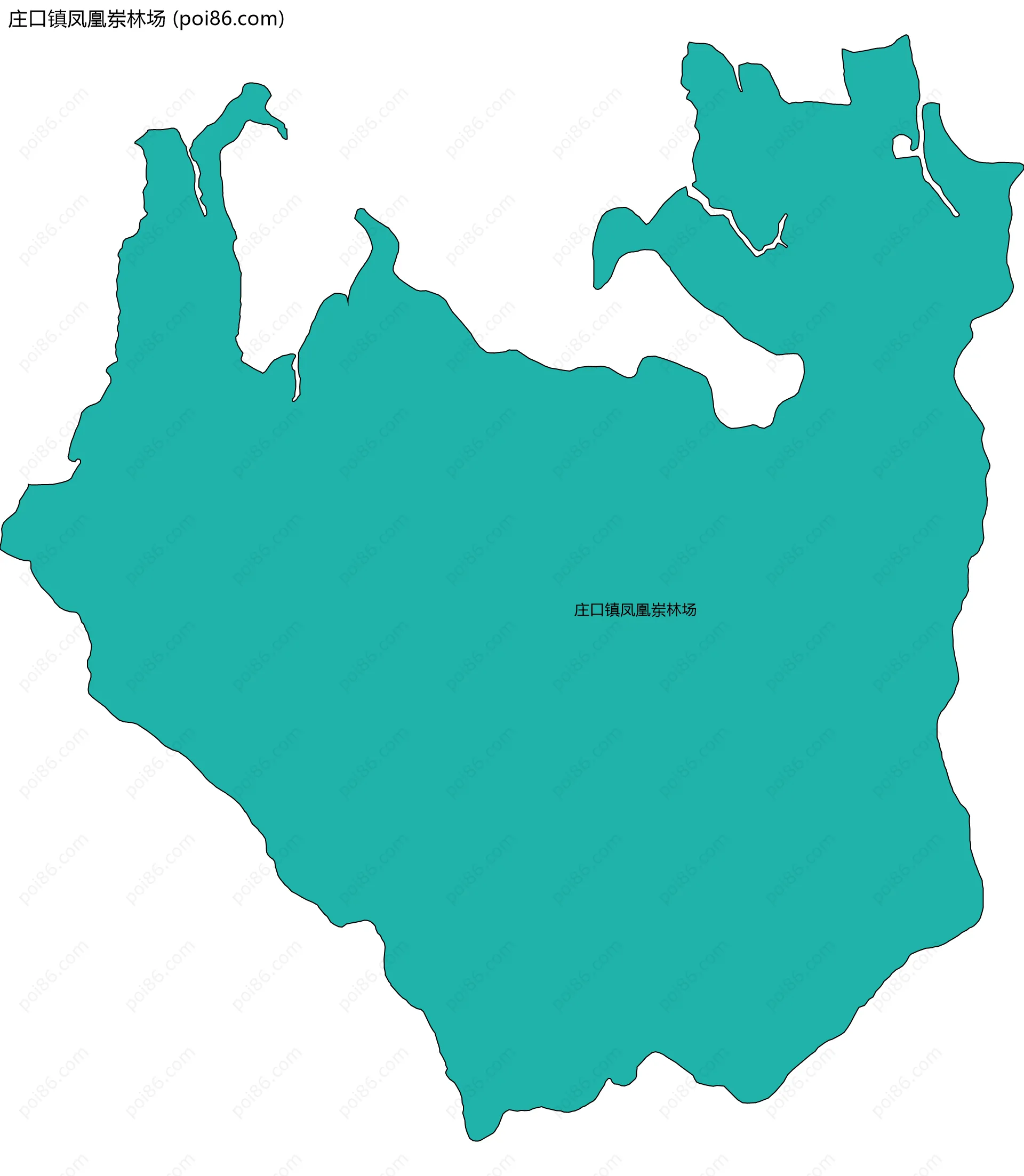 庄口镇凤凰岽林场边界地图