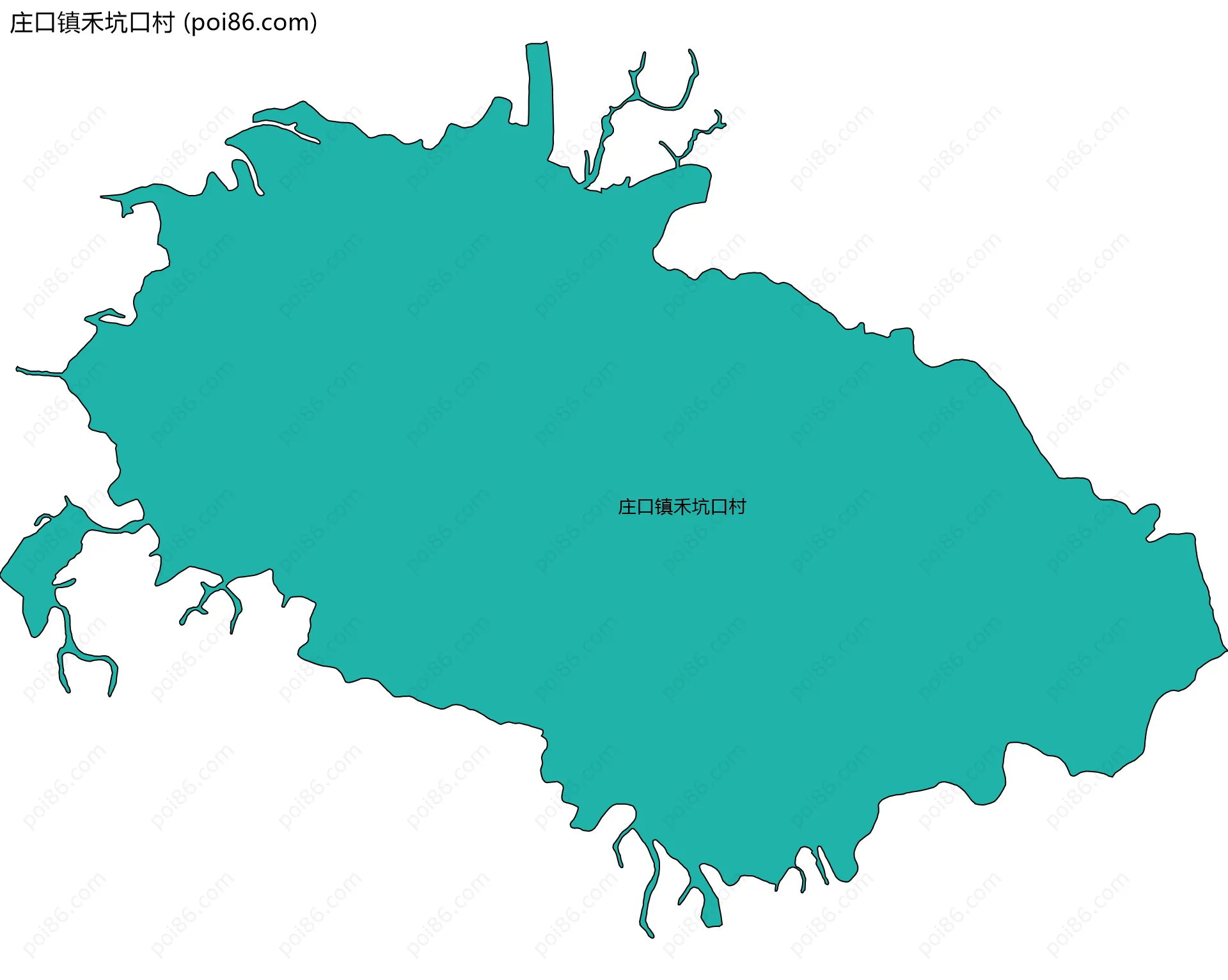 庄口镇禾坑口村边界地图