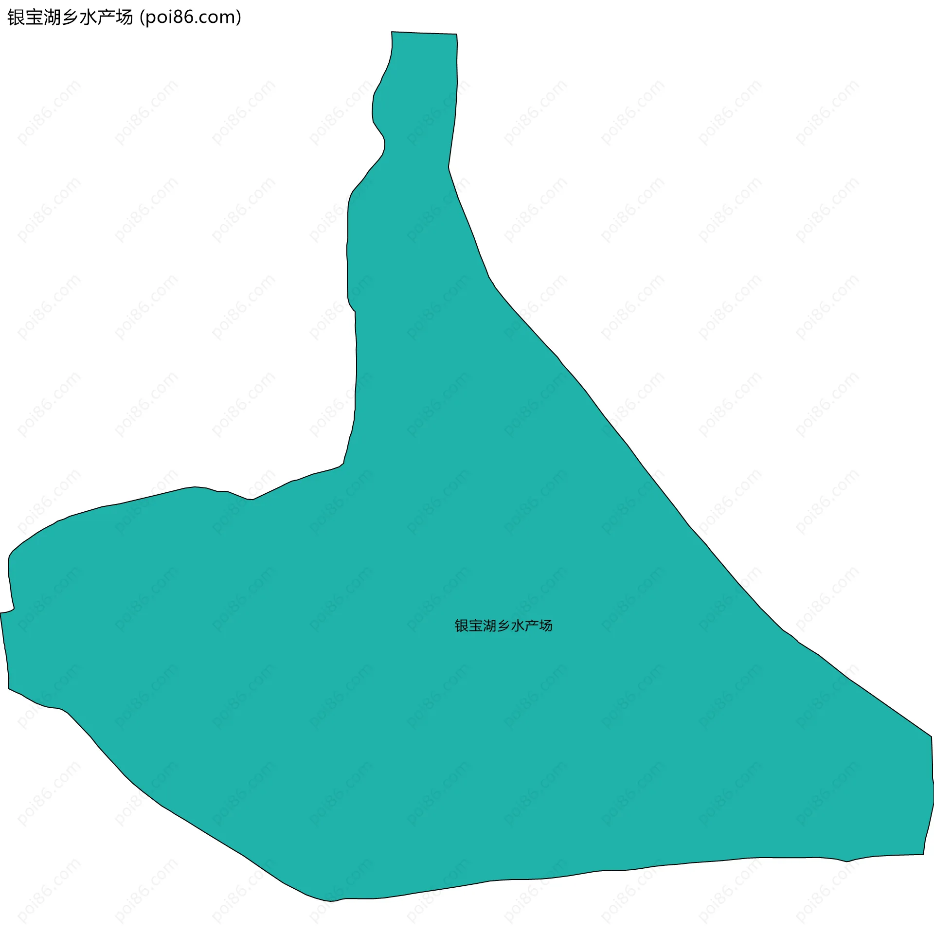 银宝湖乡水产场边界地图