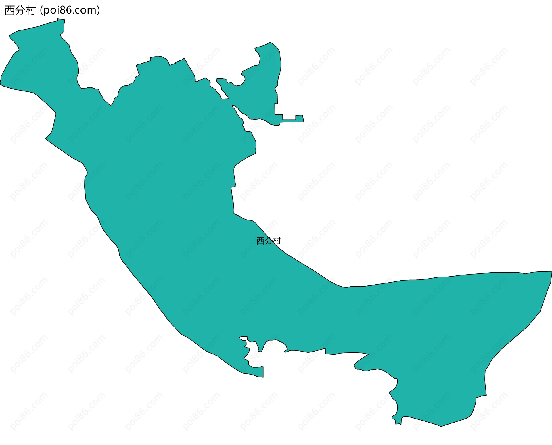 西分村边界地图