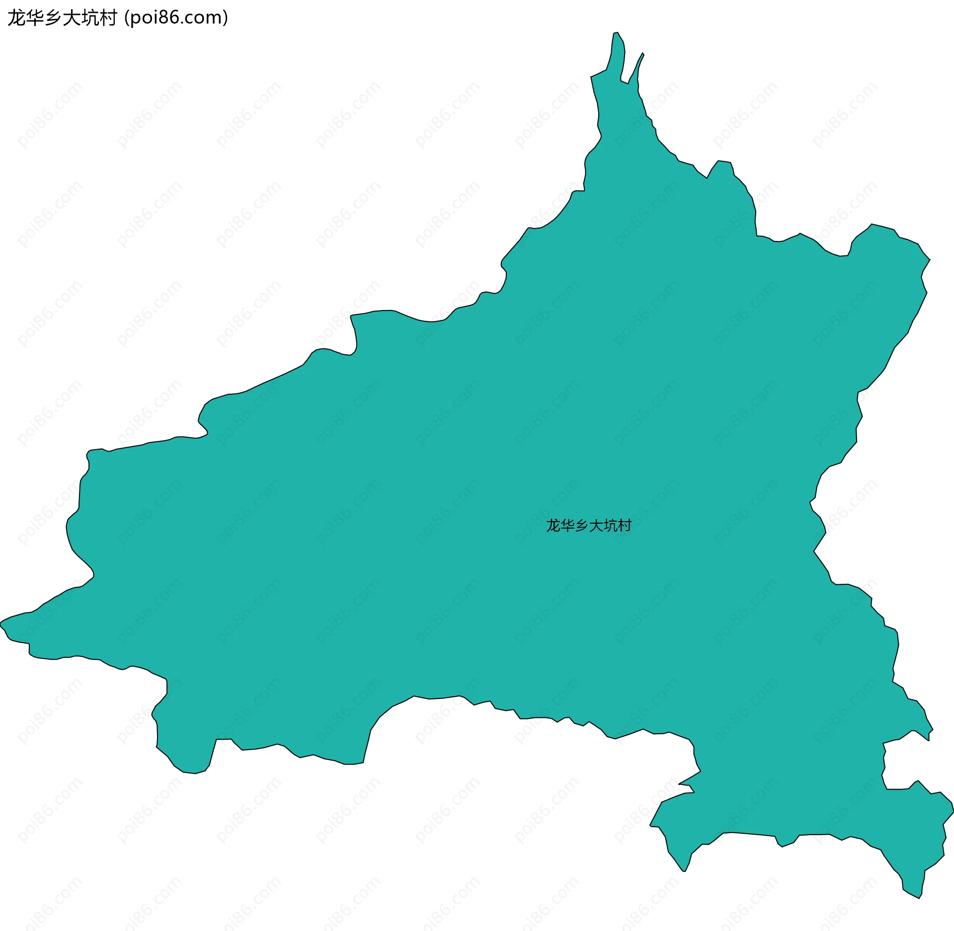 龙华乡大坑村边界地图
