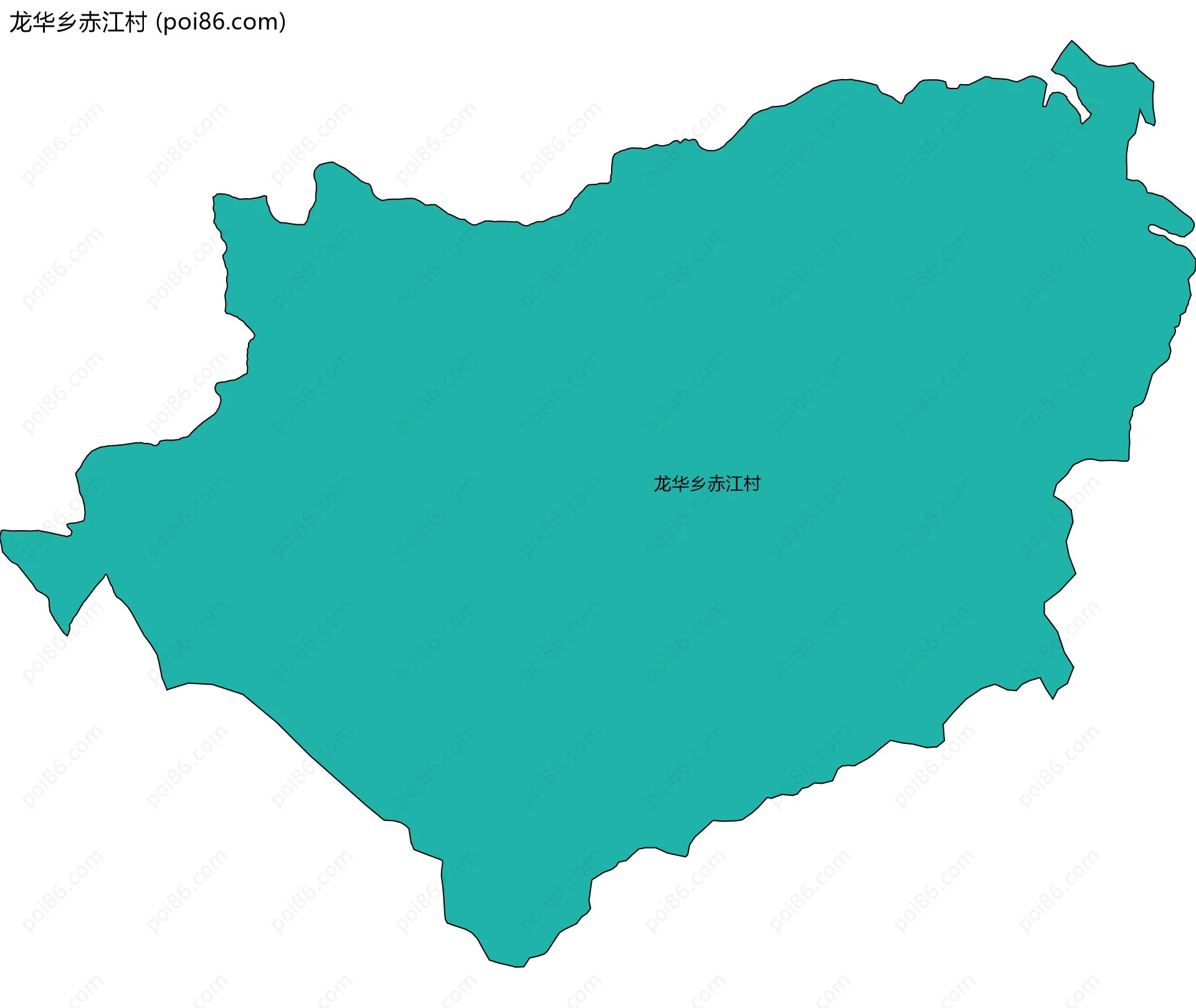 龙华乡赤江村边界地图
