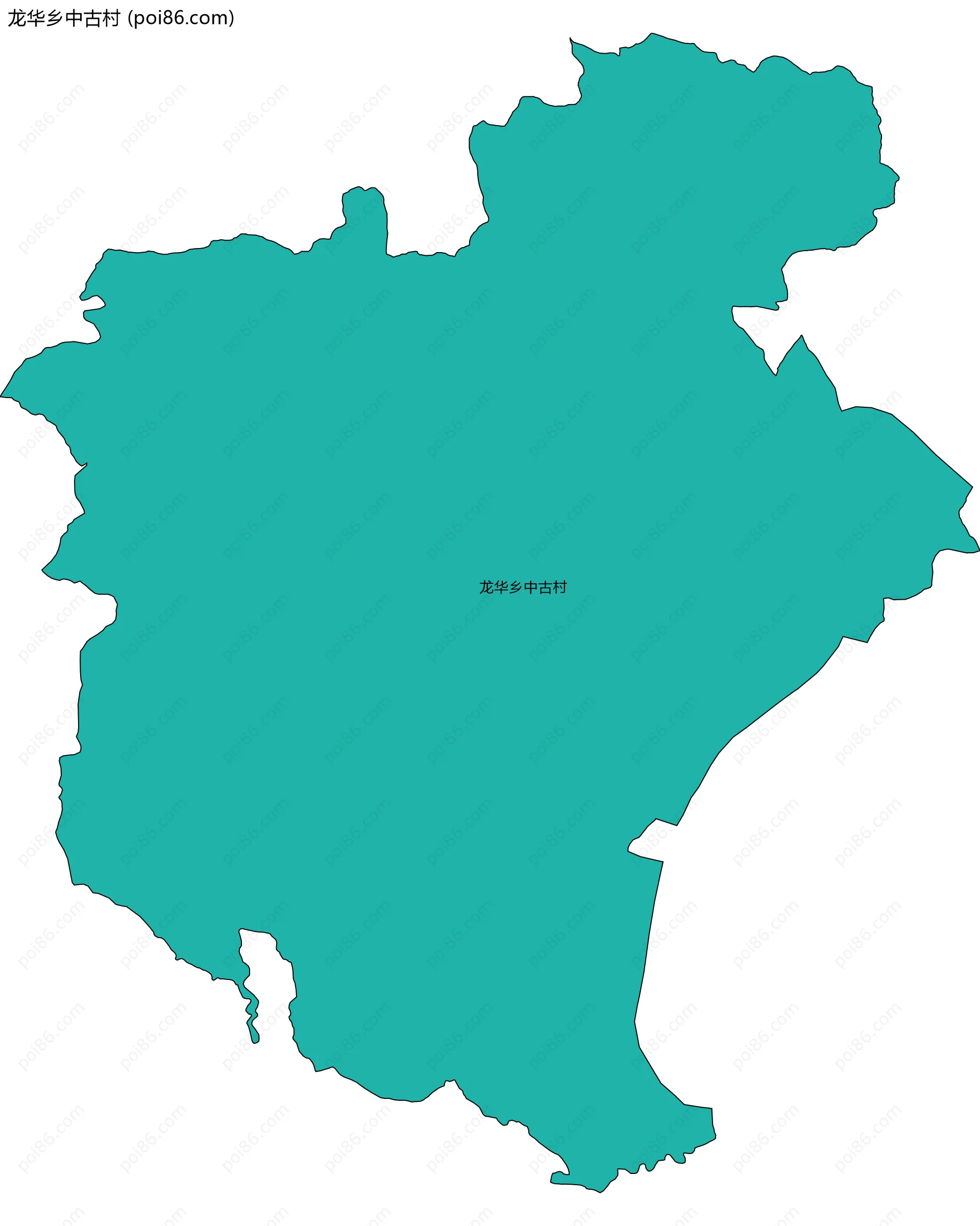 龙华乡中古村边界地图