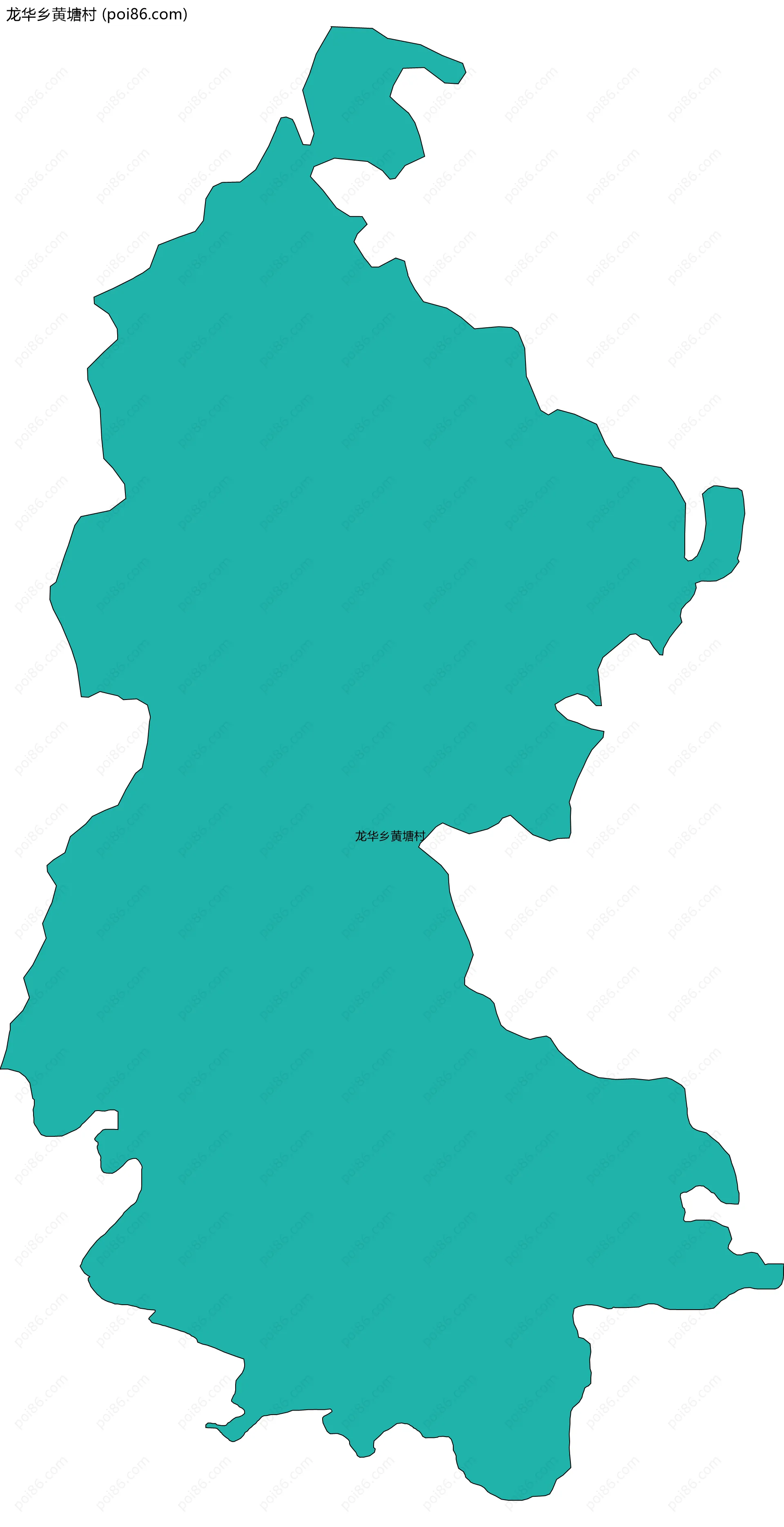 龙华乡黄塘村边界地图