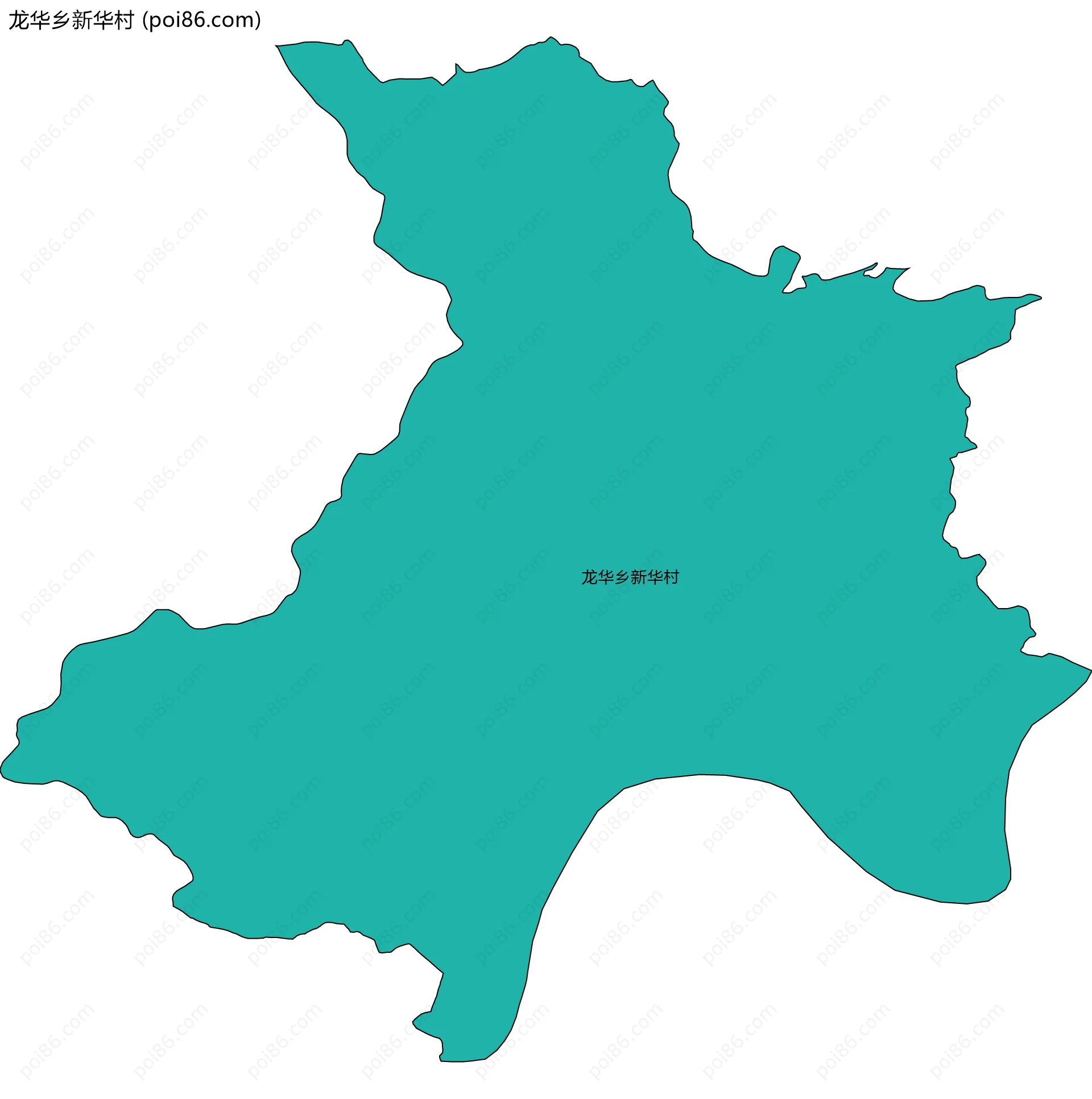 龙华乡新华村边界地图