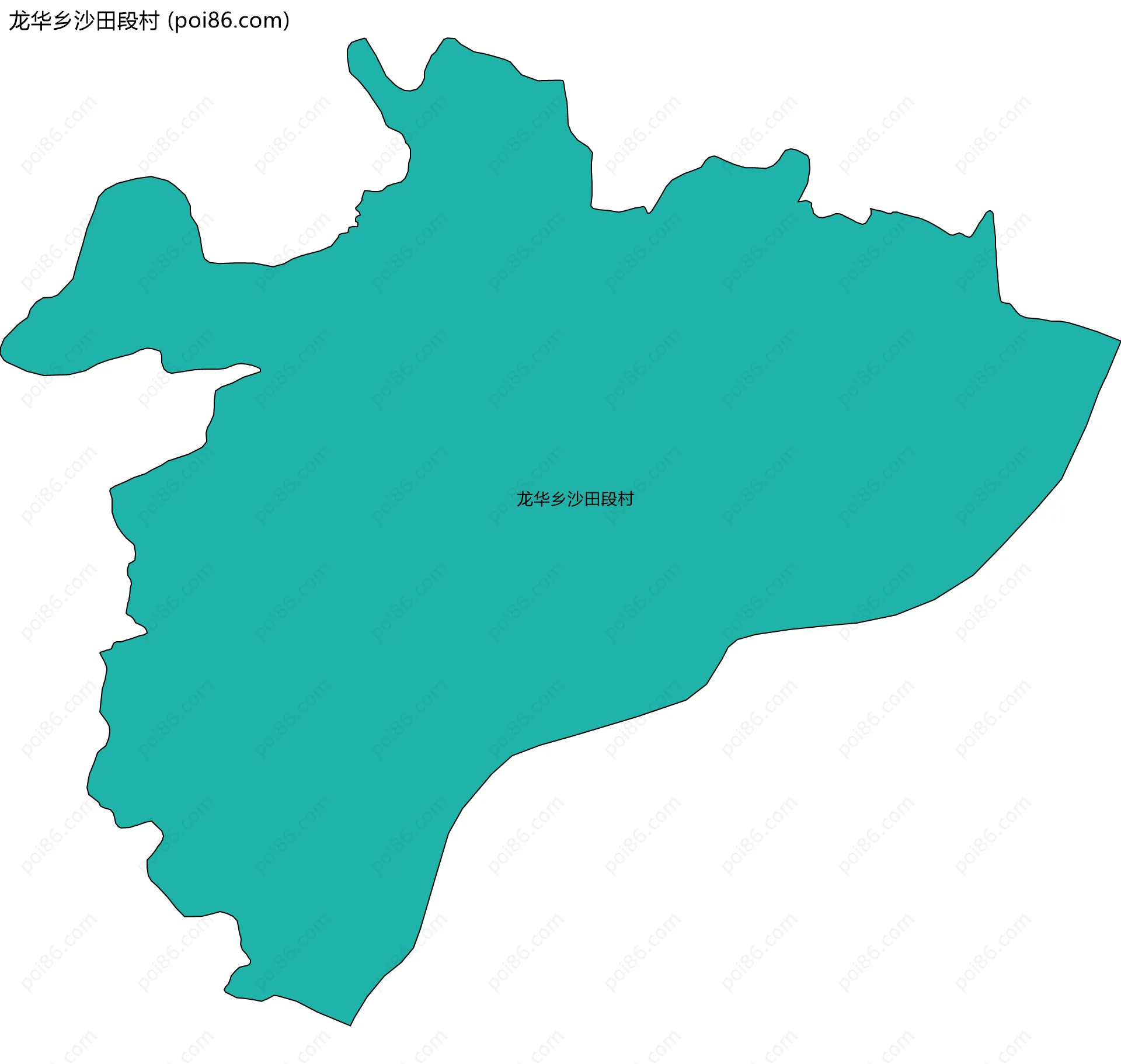龙华乡沙田段村边界地图