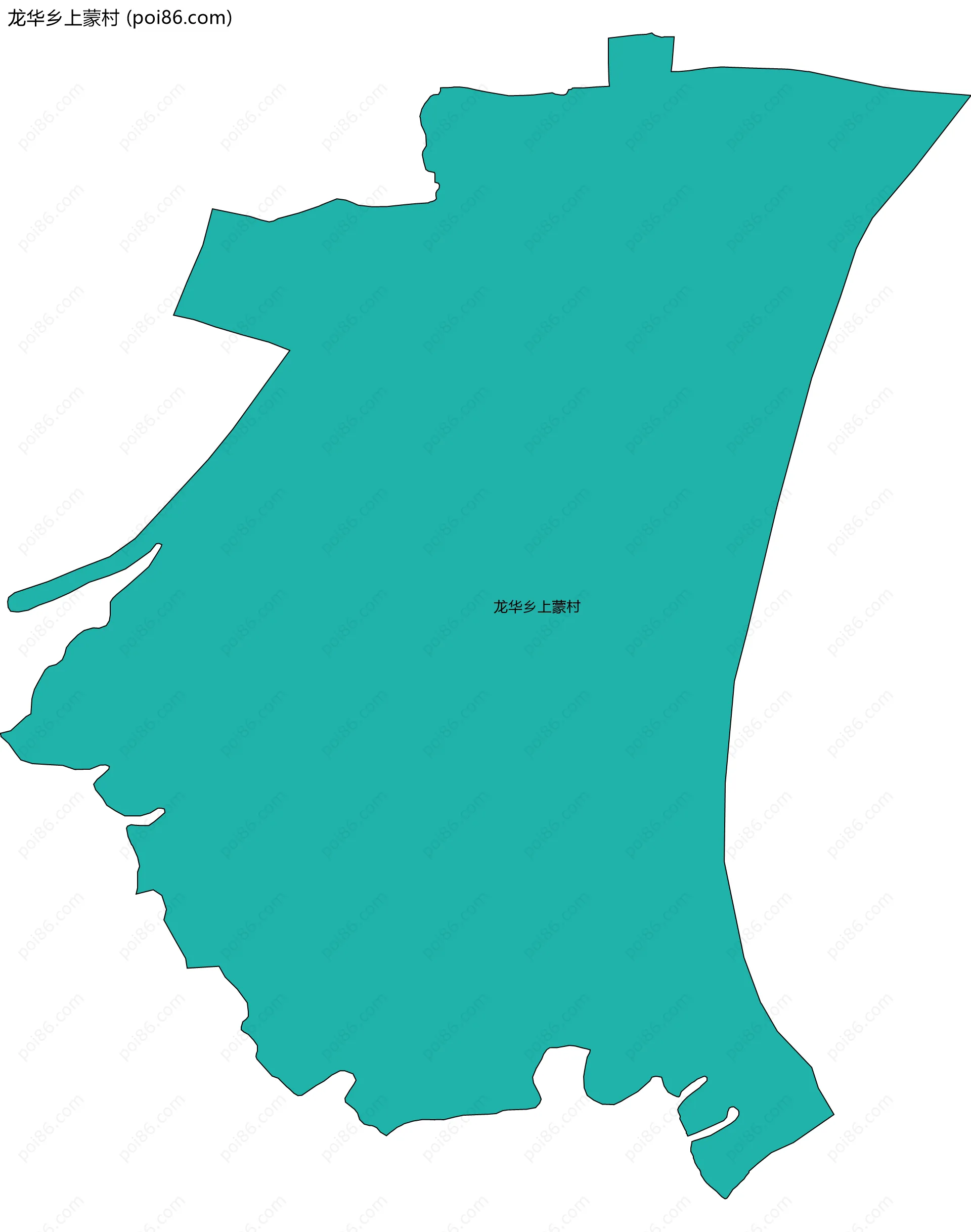 龙华乡上蒙村边界地图