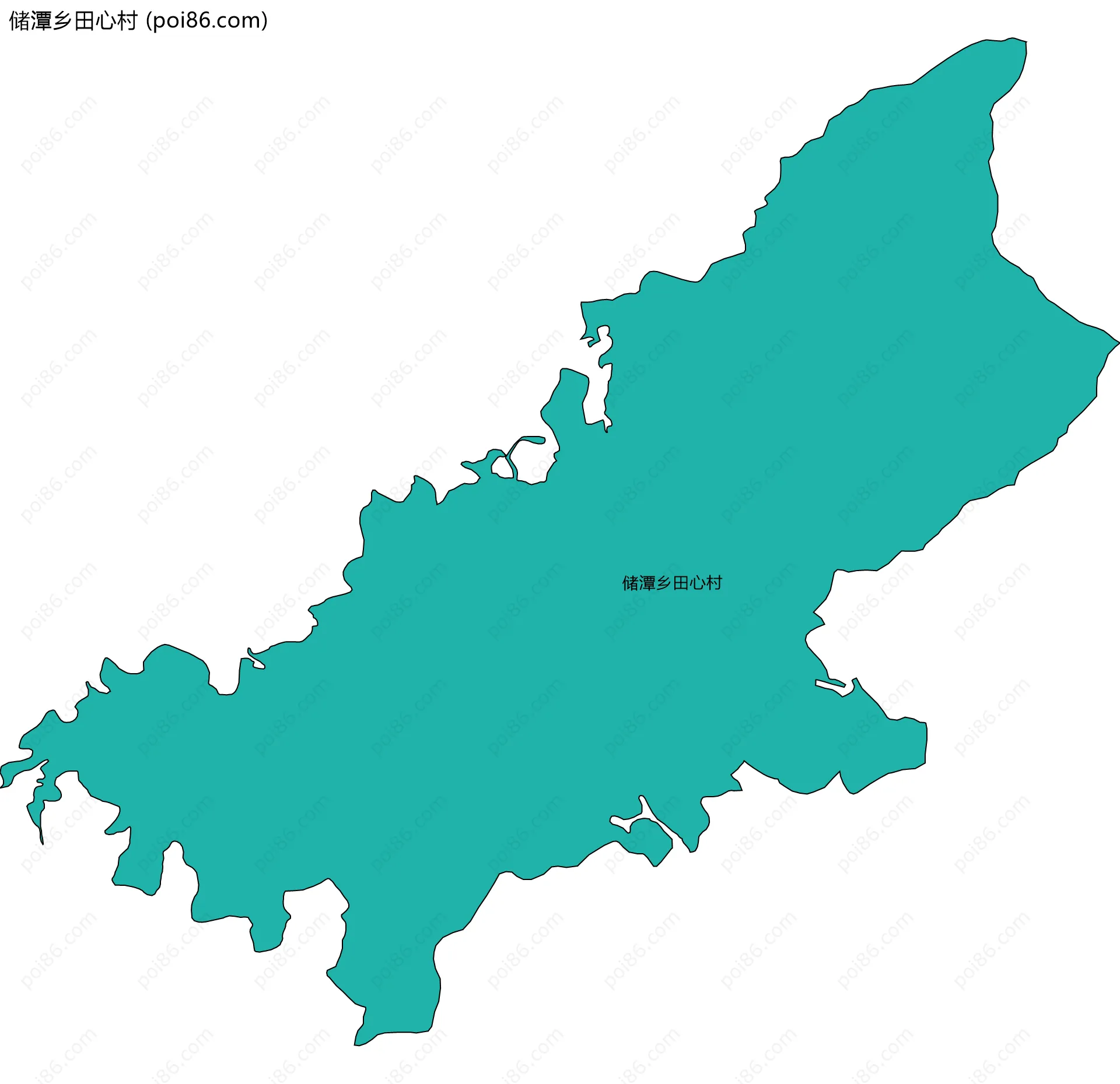 储潭乡田心村边界地图