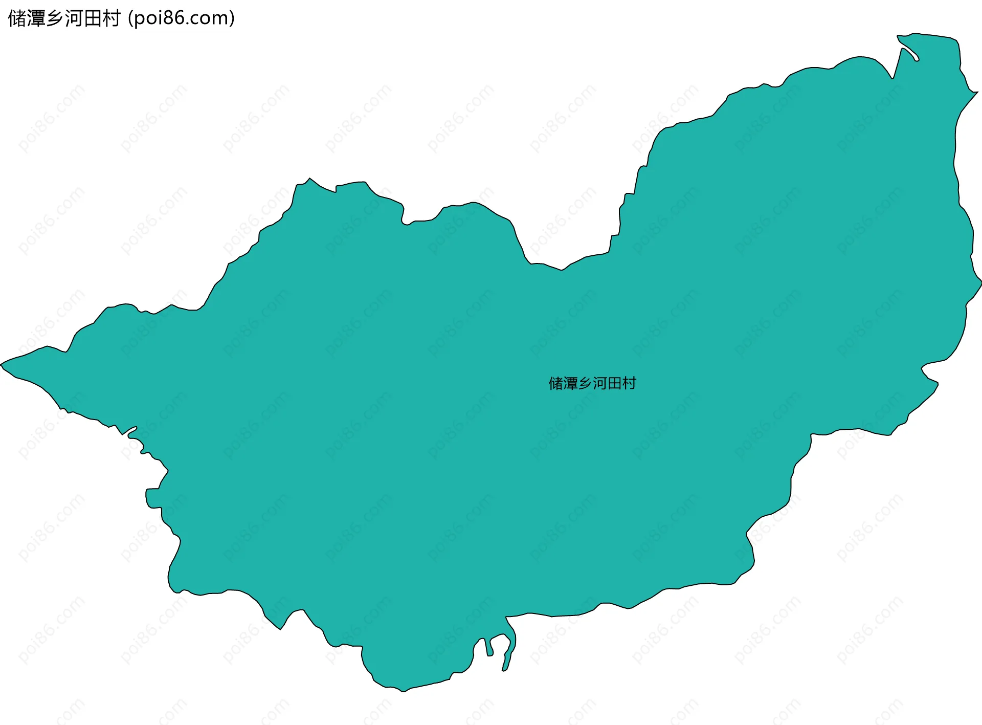 储潭乡河田村边界地图