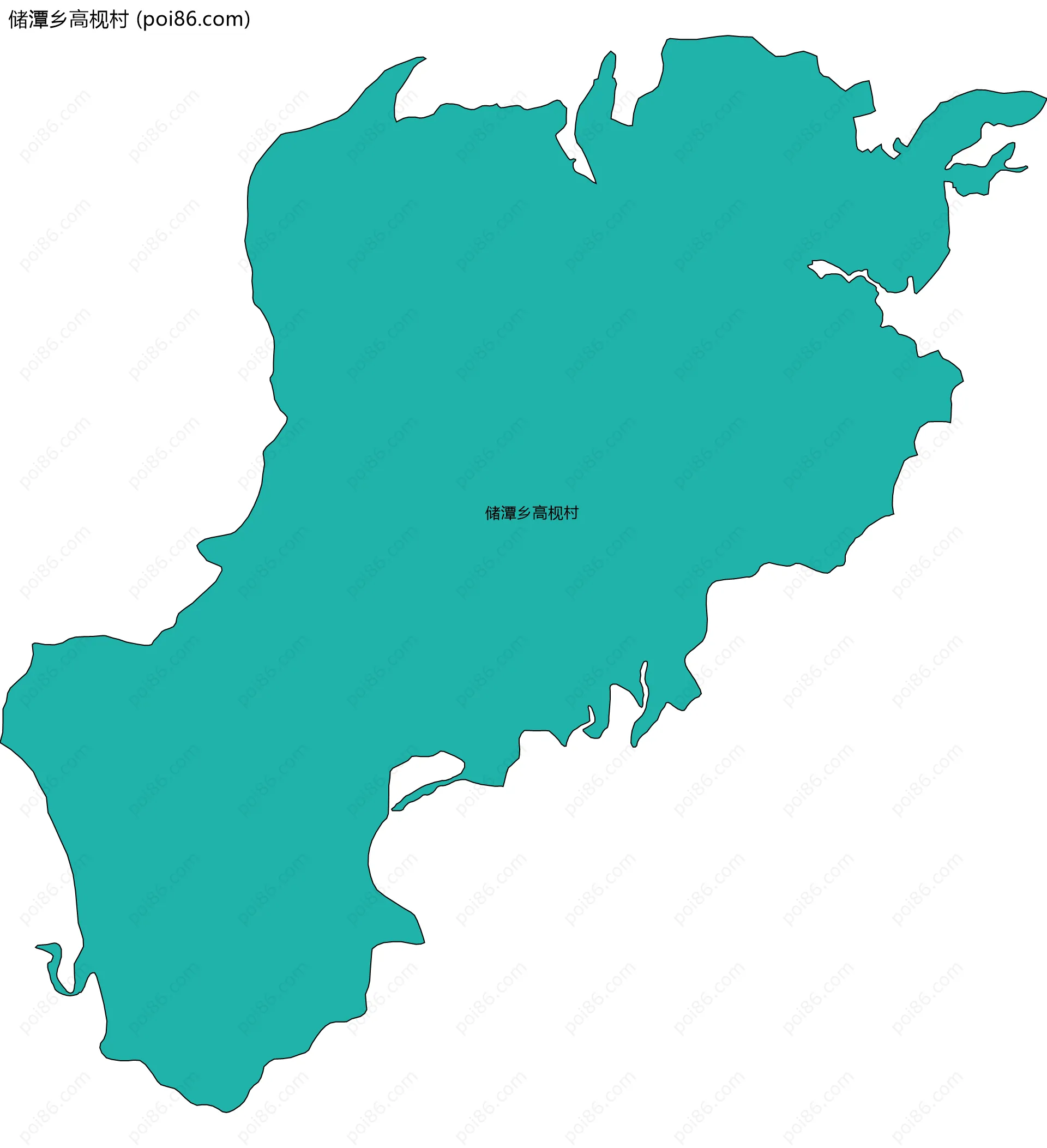 储潭乡高枧村边界地图