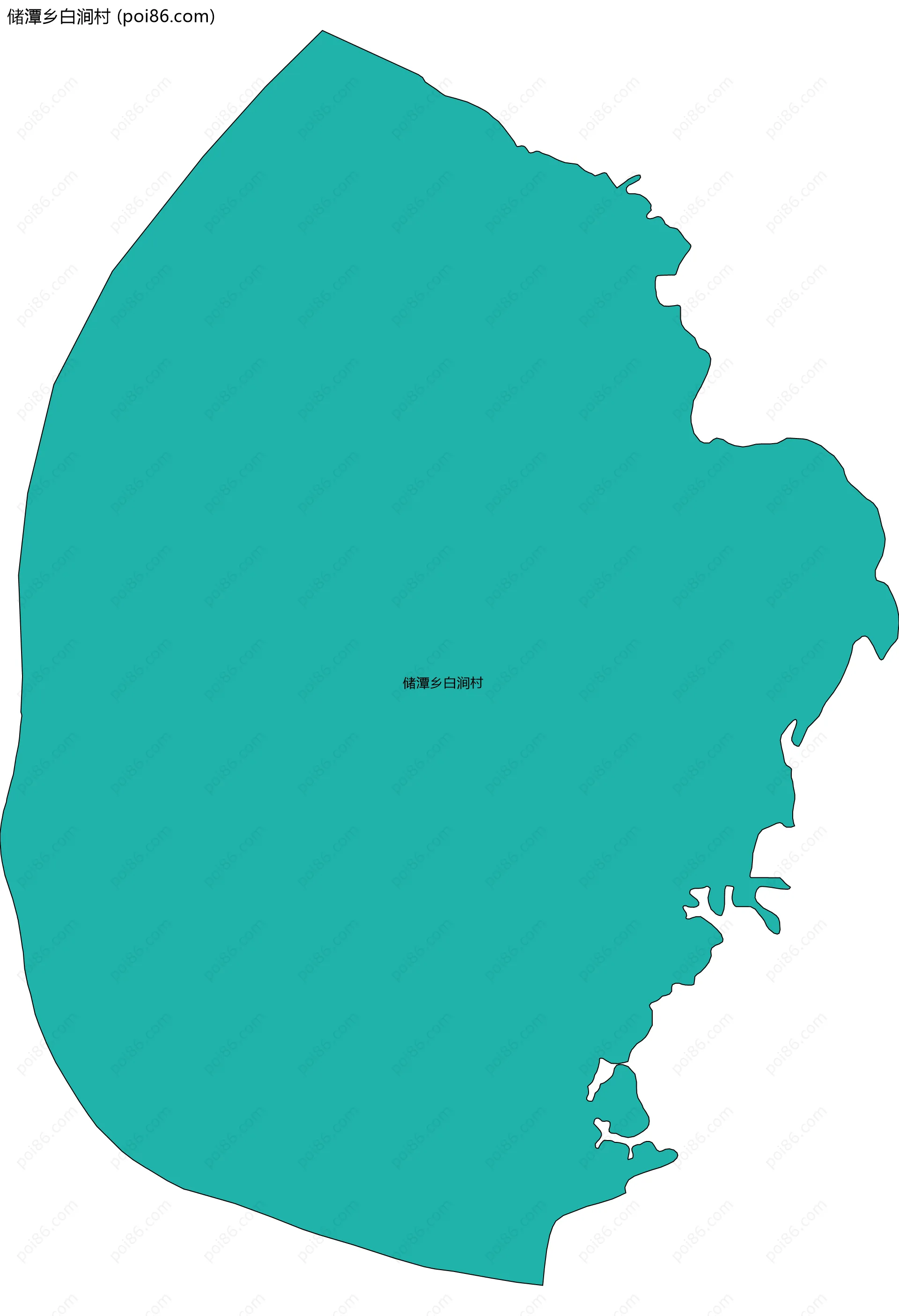 储潭乡白涧村边界地图