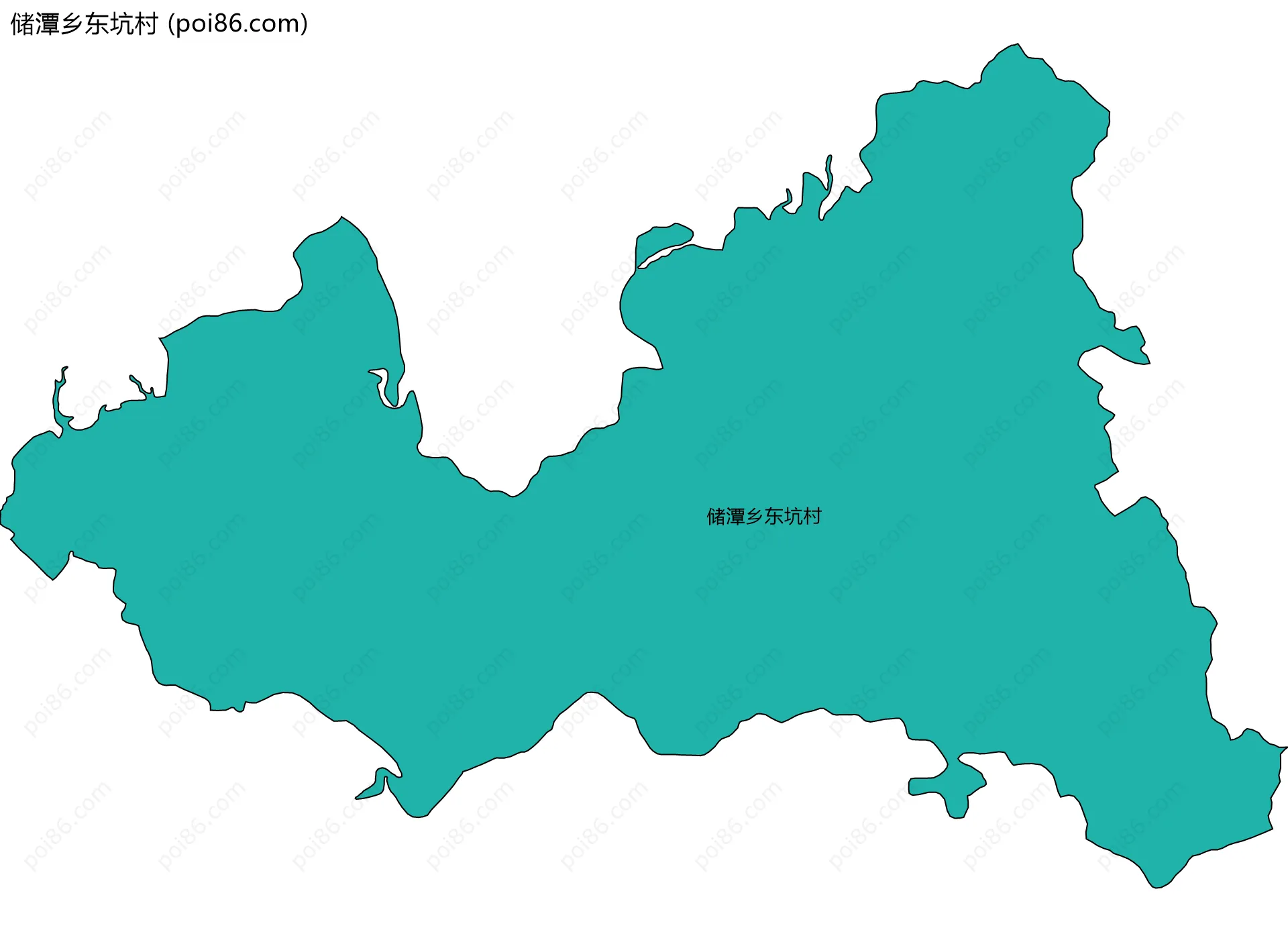 储潭乡东坑村边界地图