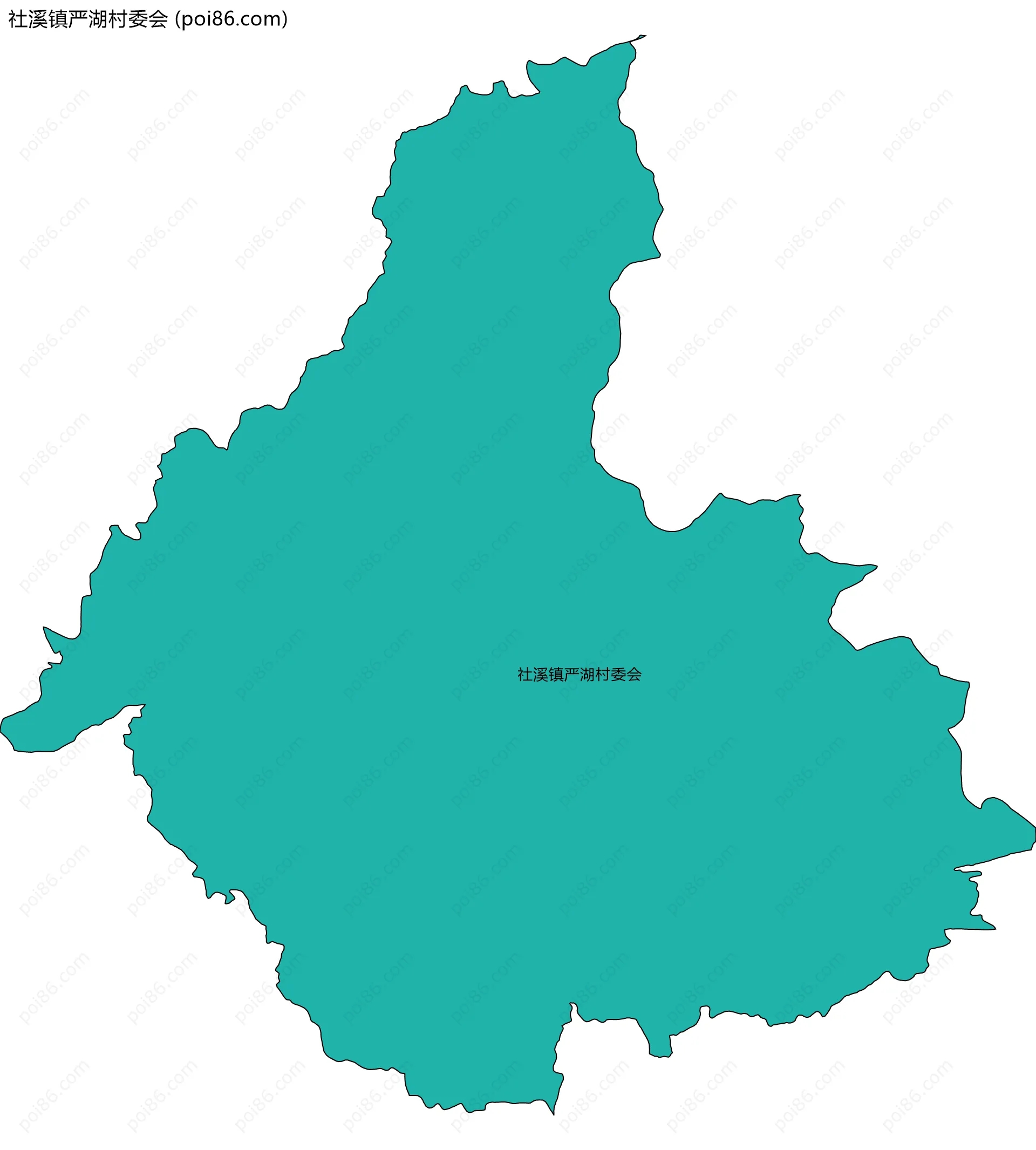 社溪镇严湖村委会边界地图