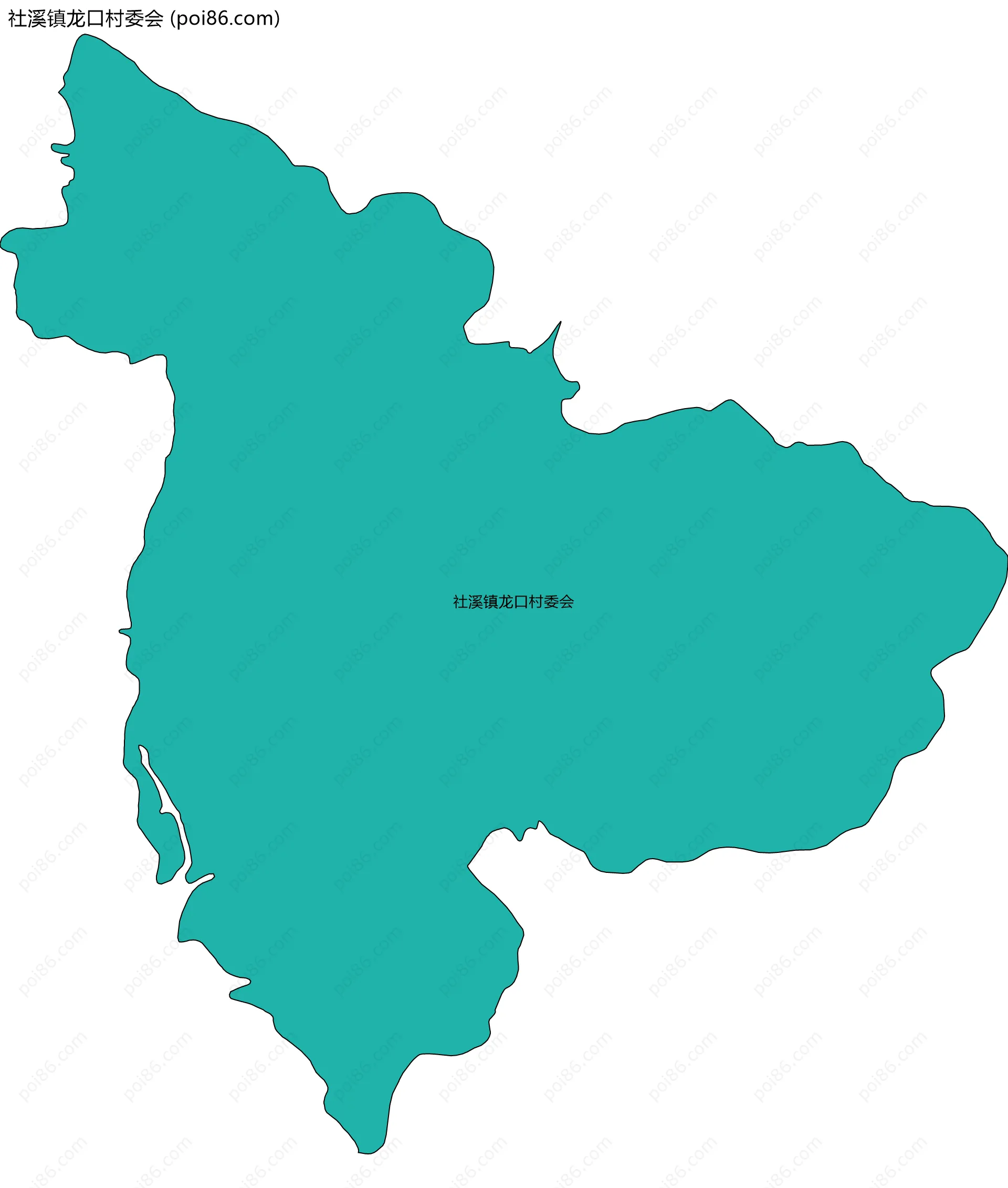 社溪镇龙口村委会边界地图