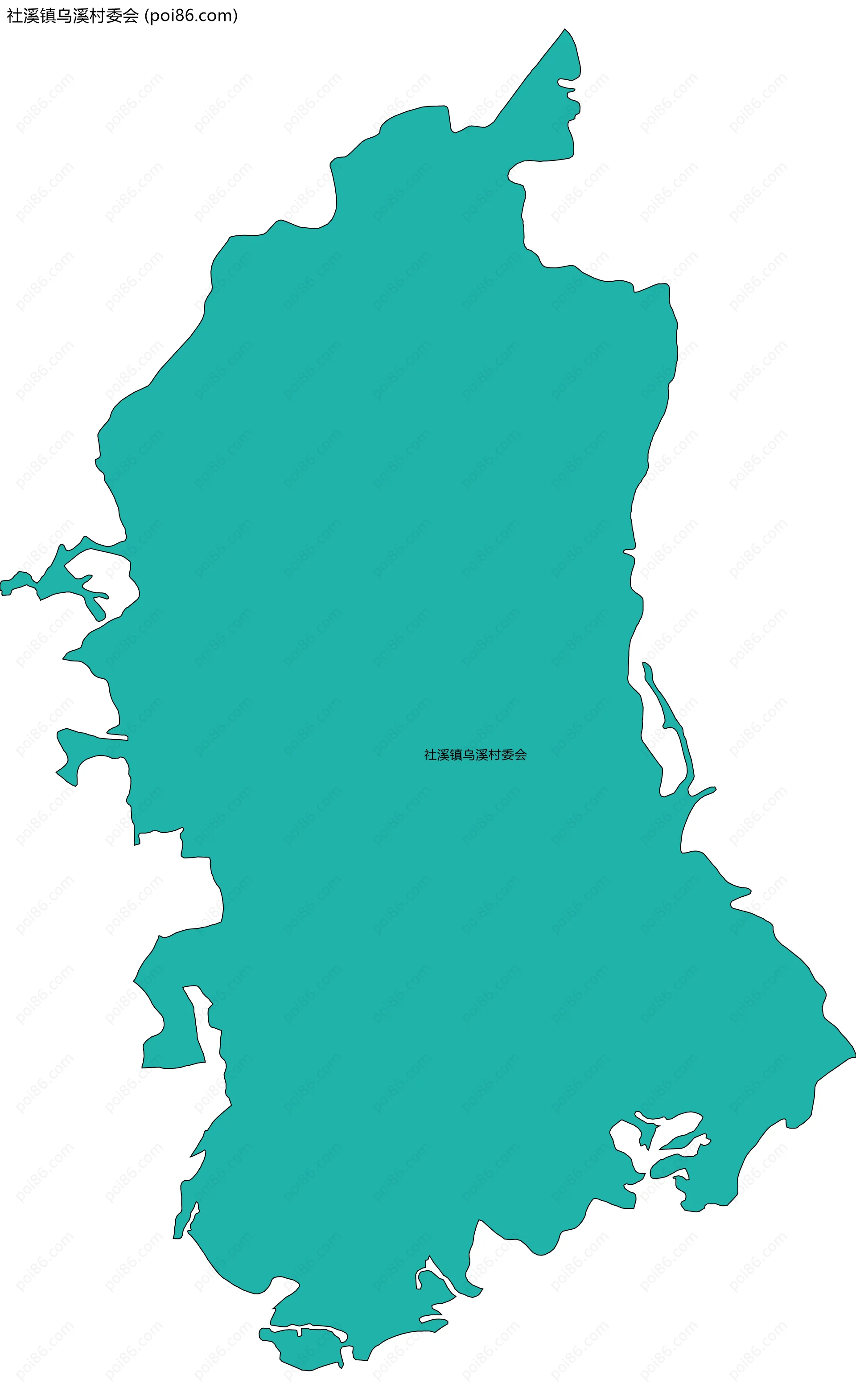 社溪镇乌溪村委会边界地图