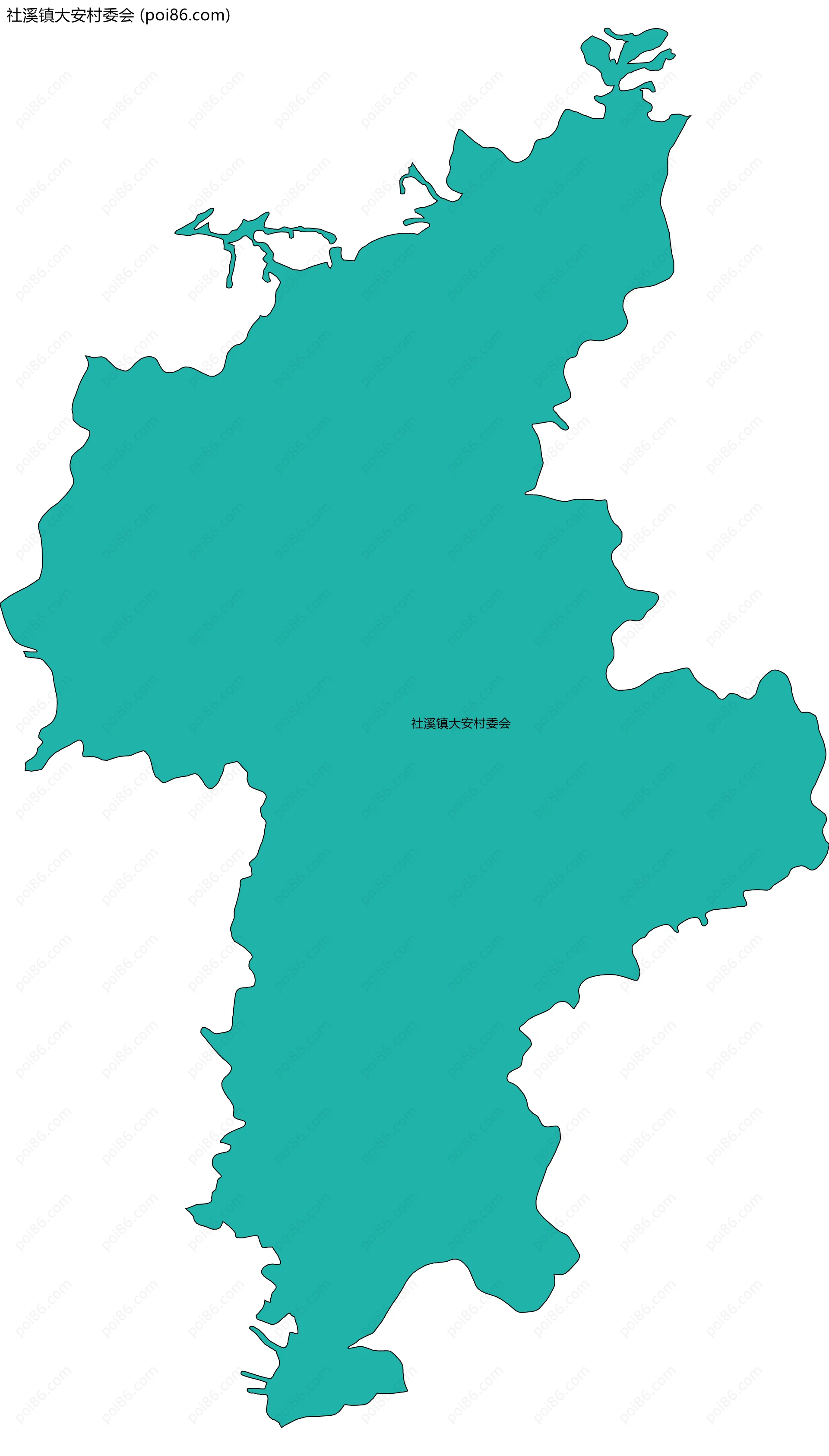 社溪镇大安村委会边界地图