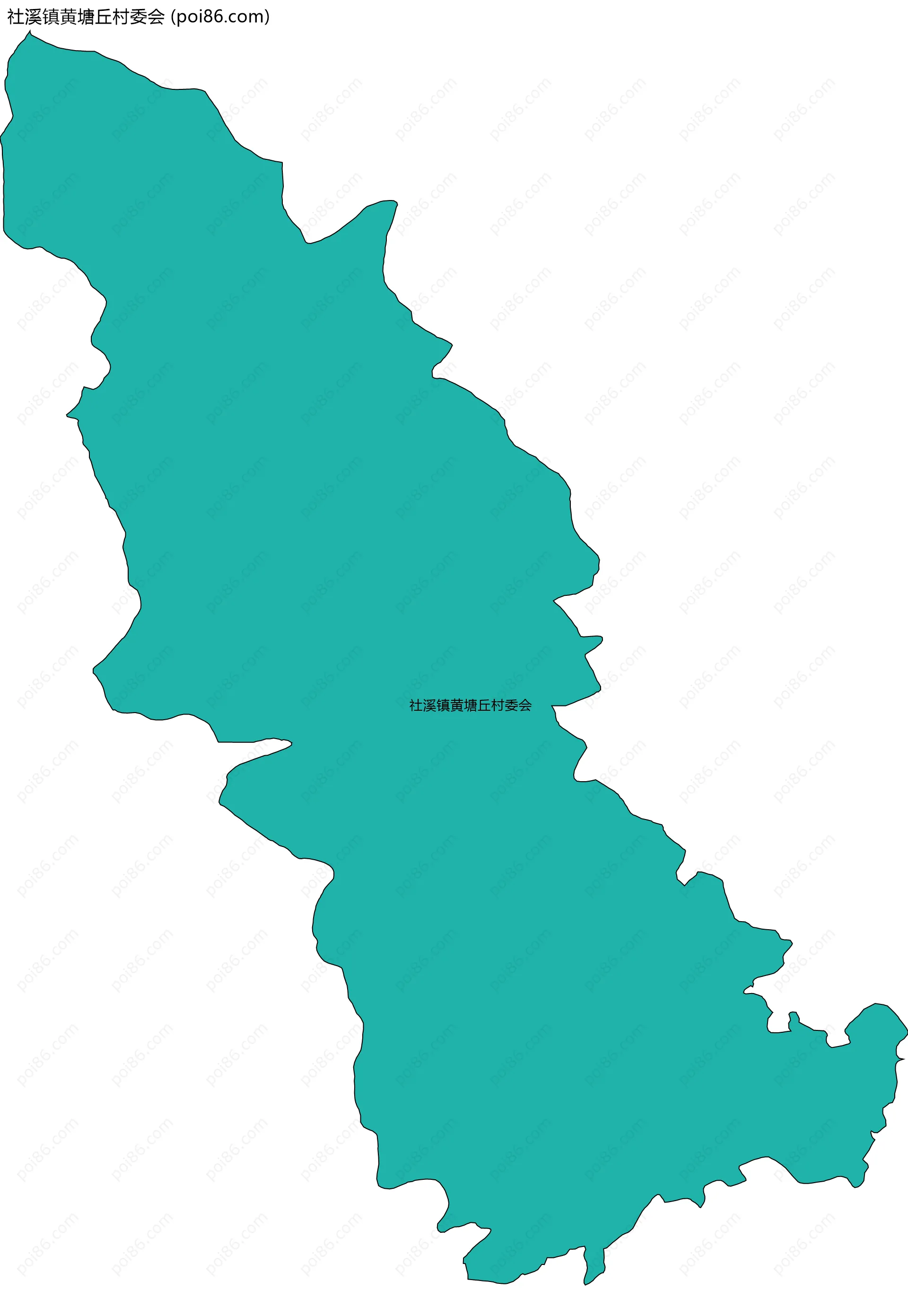 社溪镇黄塘丘村委会边界地图