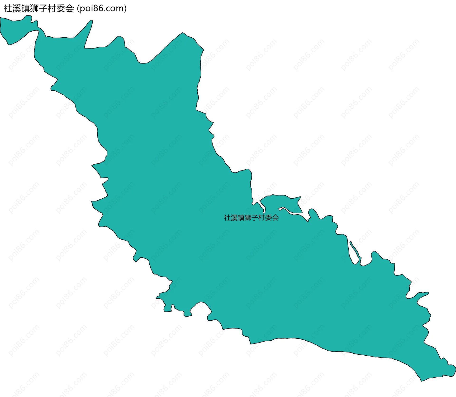 社溪镇狮子村委会边界地图