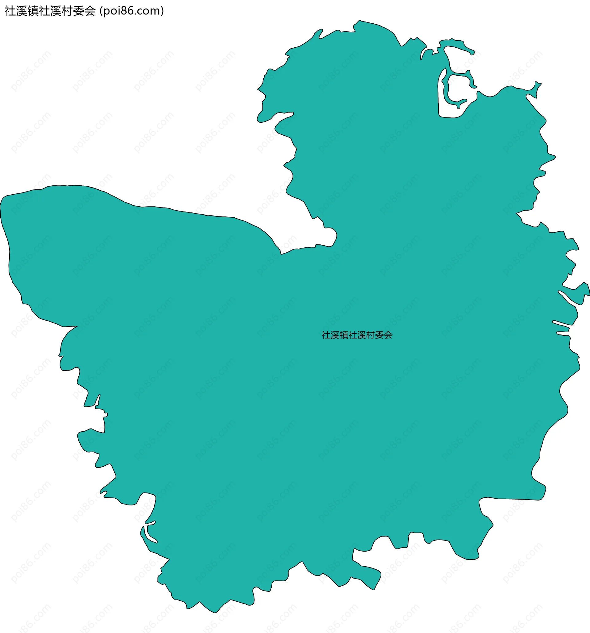 社溪镇社溪村委会边界地图