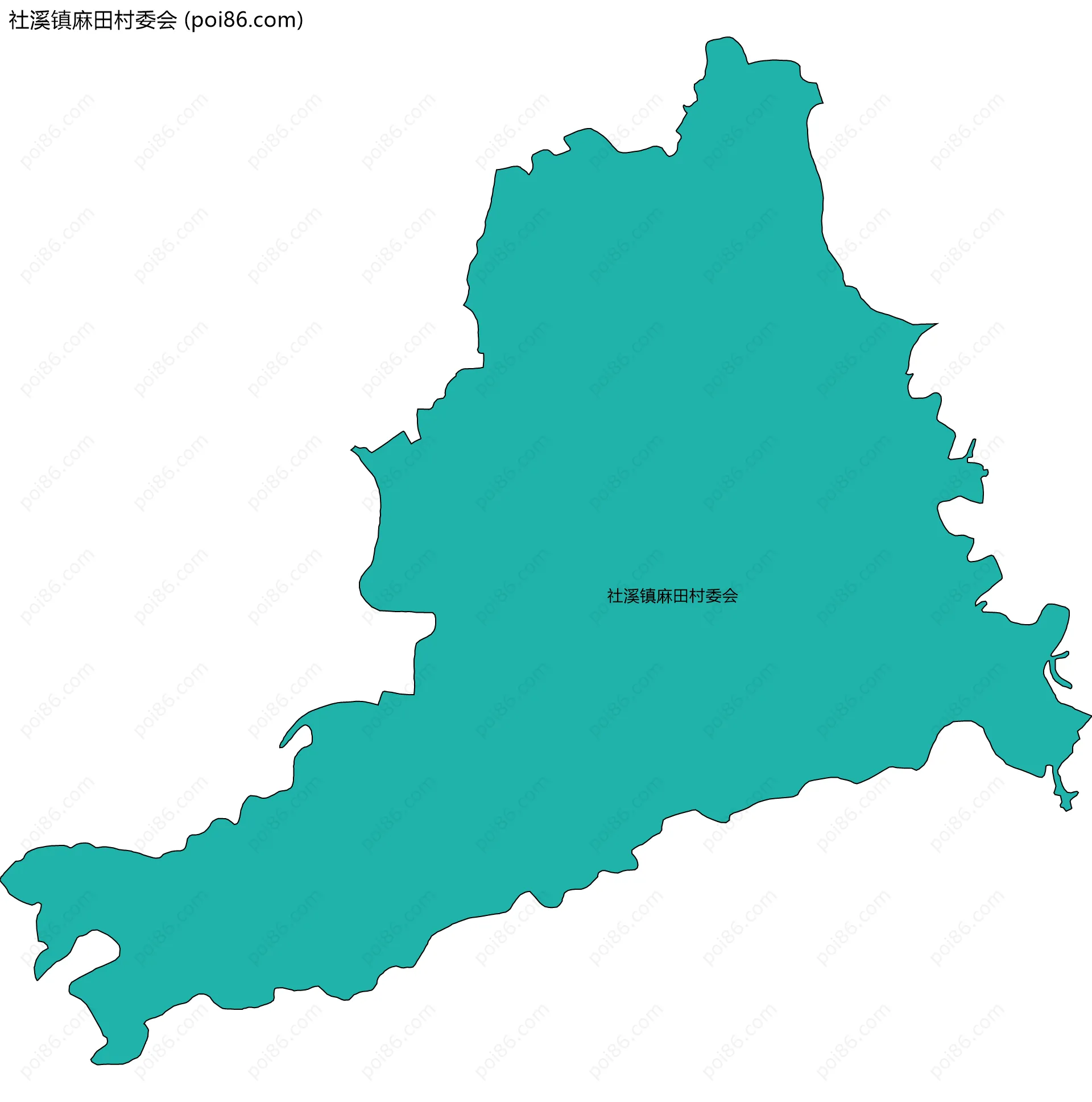 社溪镇麻田村委会边界地图