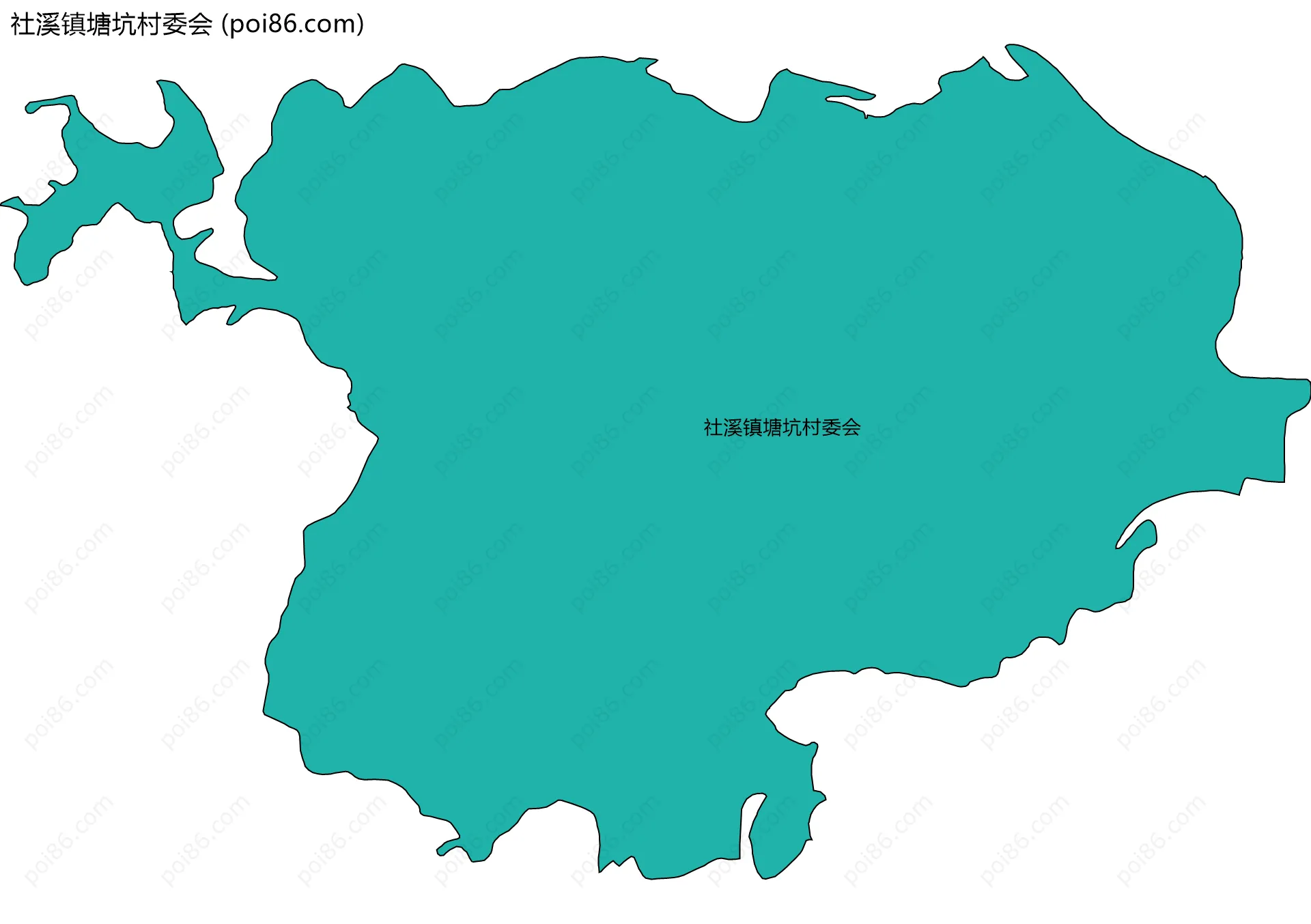 社溪镇塘坑村委会边界地图