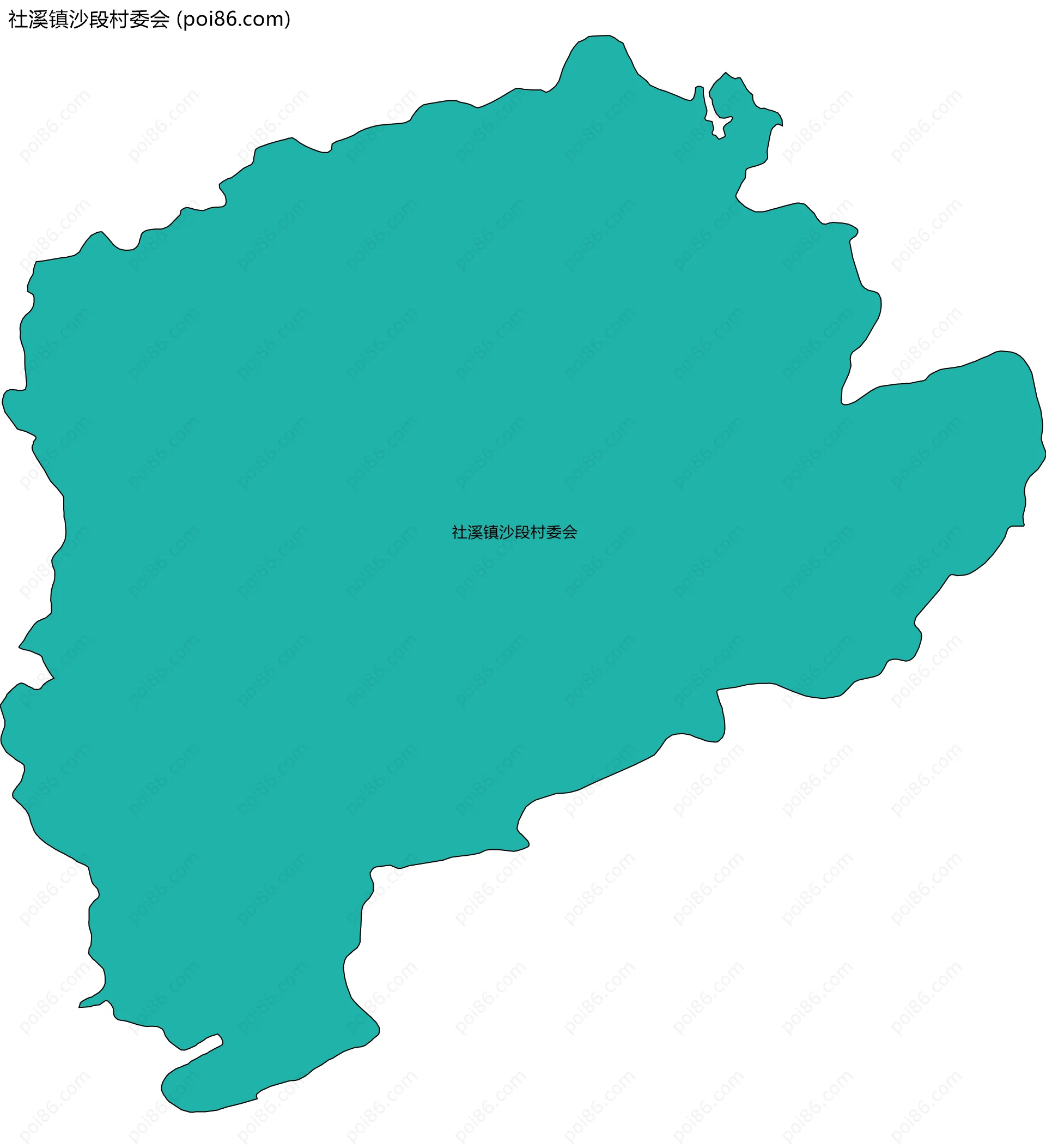 社溪镇沙段村委会边界地图