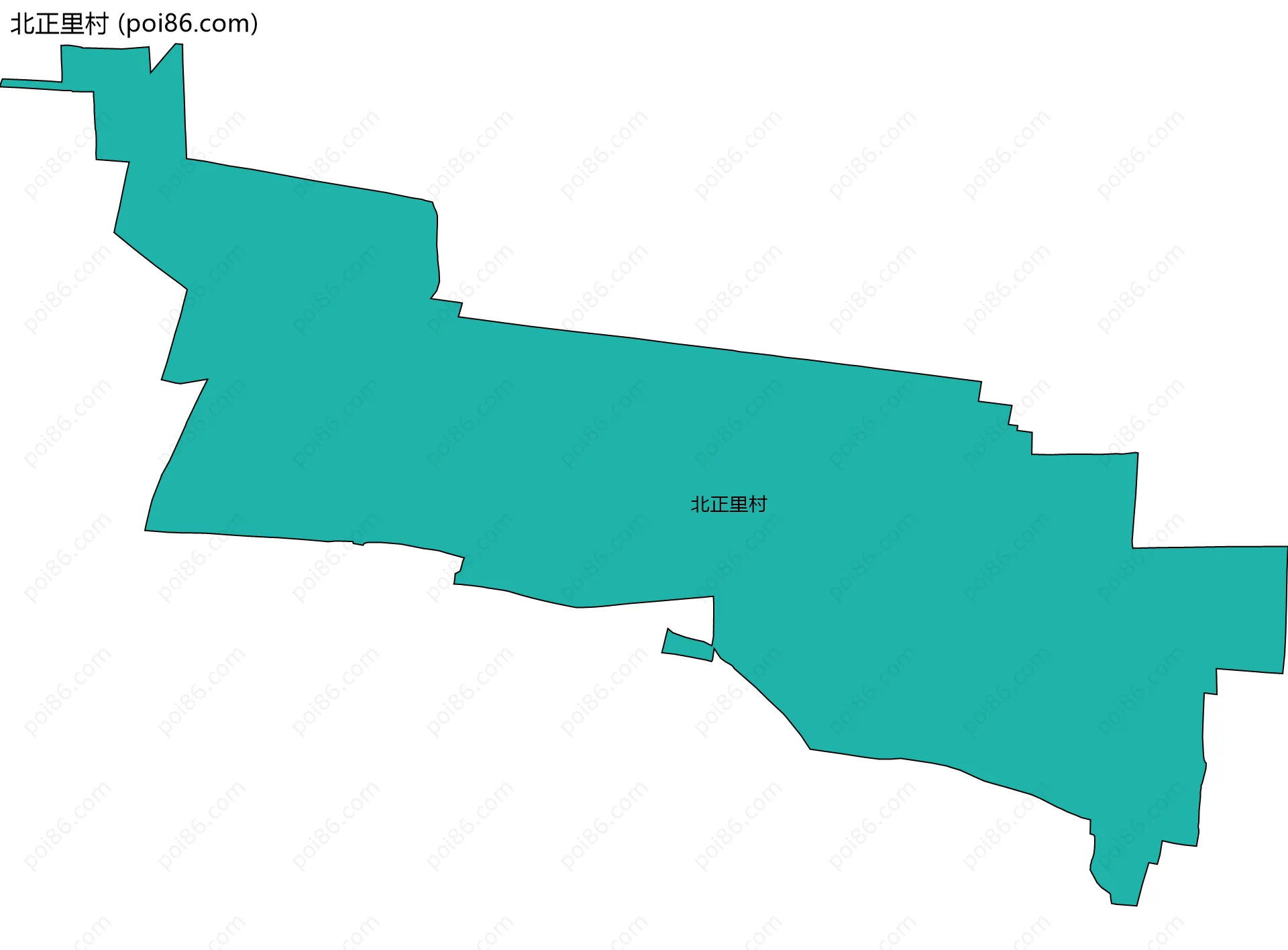 北正里村边界地图