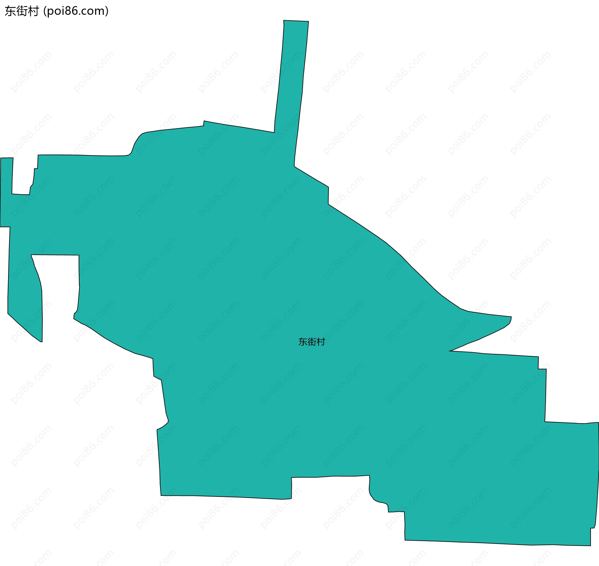 东街村边界地图