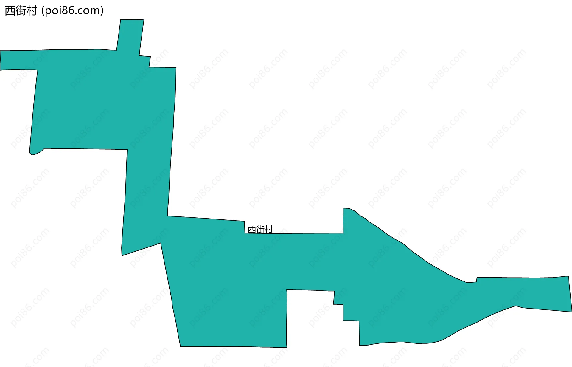 西街村边界地图