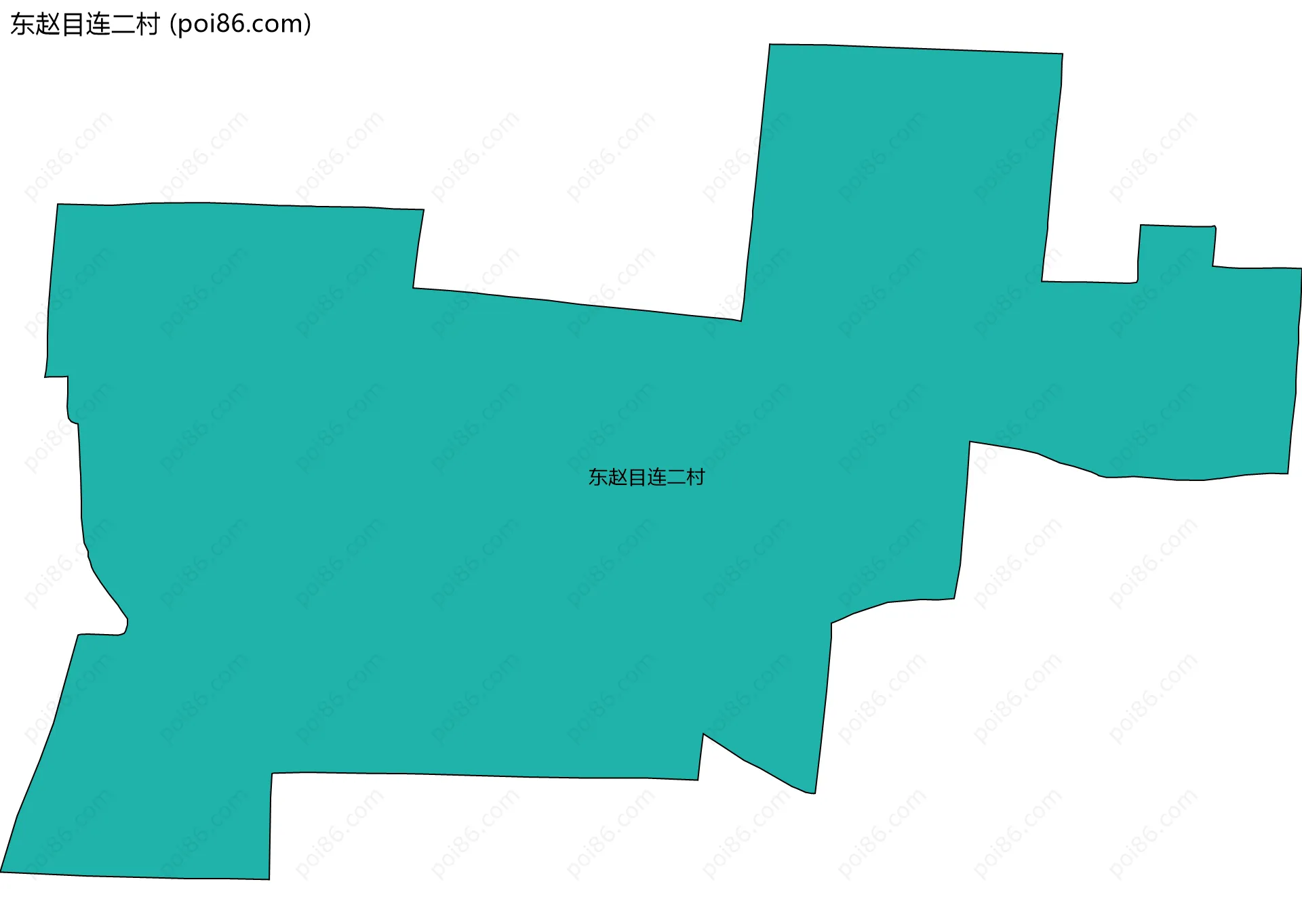 东赵目连二村边界地图
