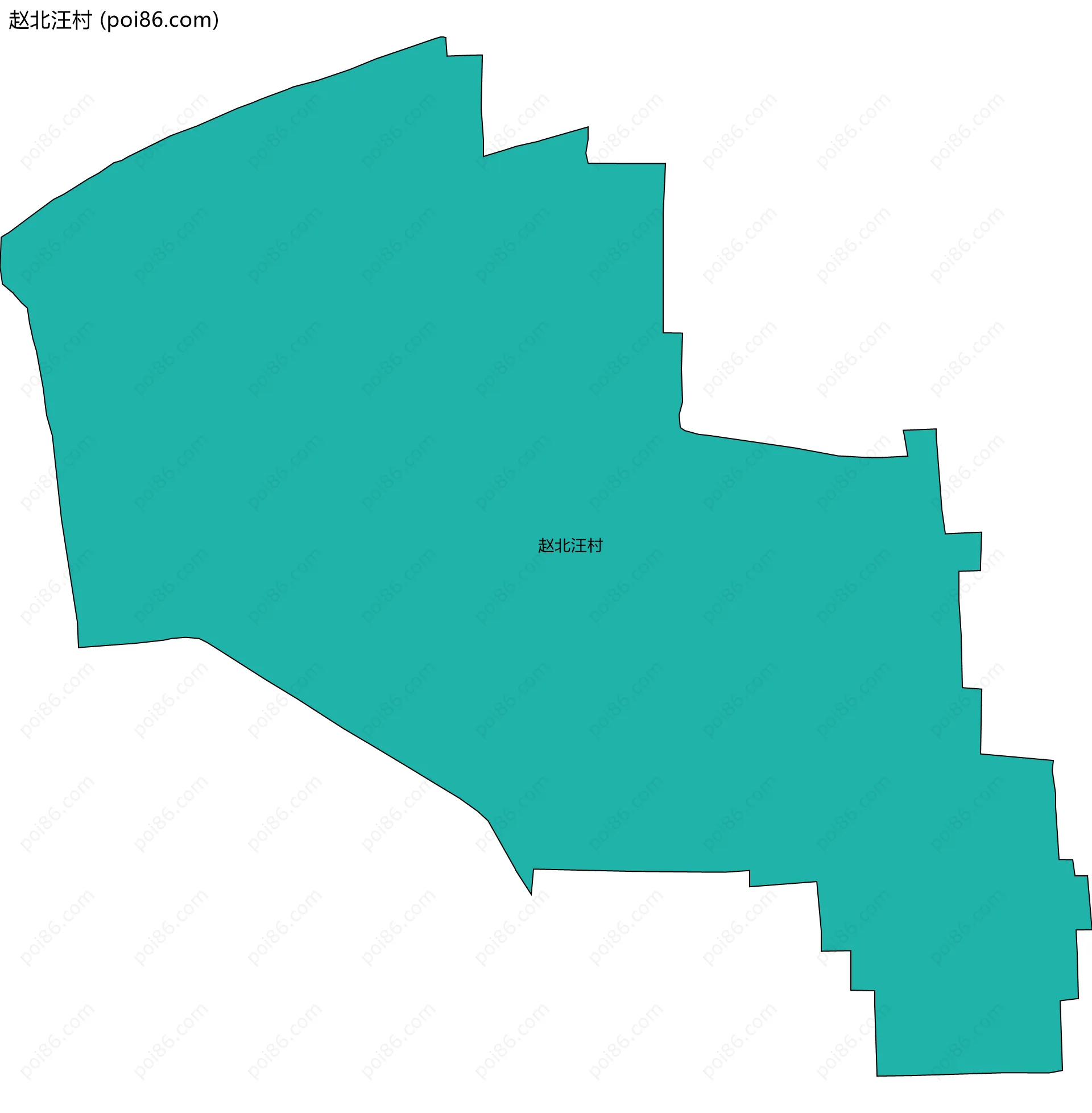 赵北汪村边界地图