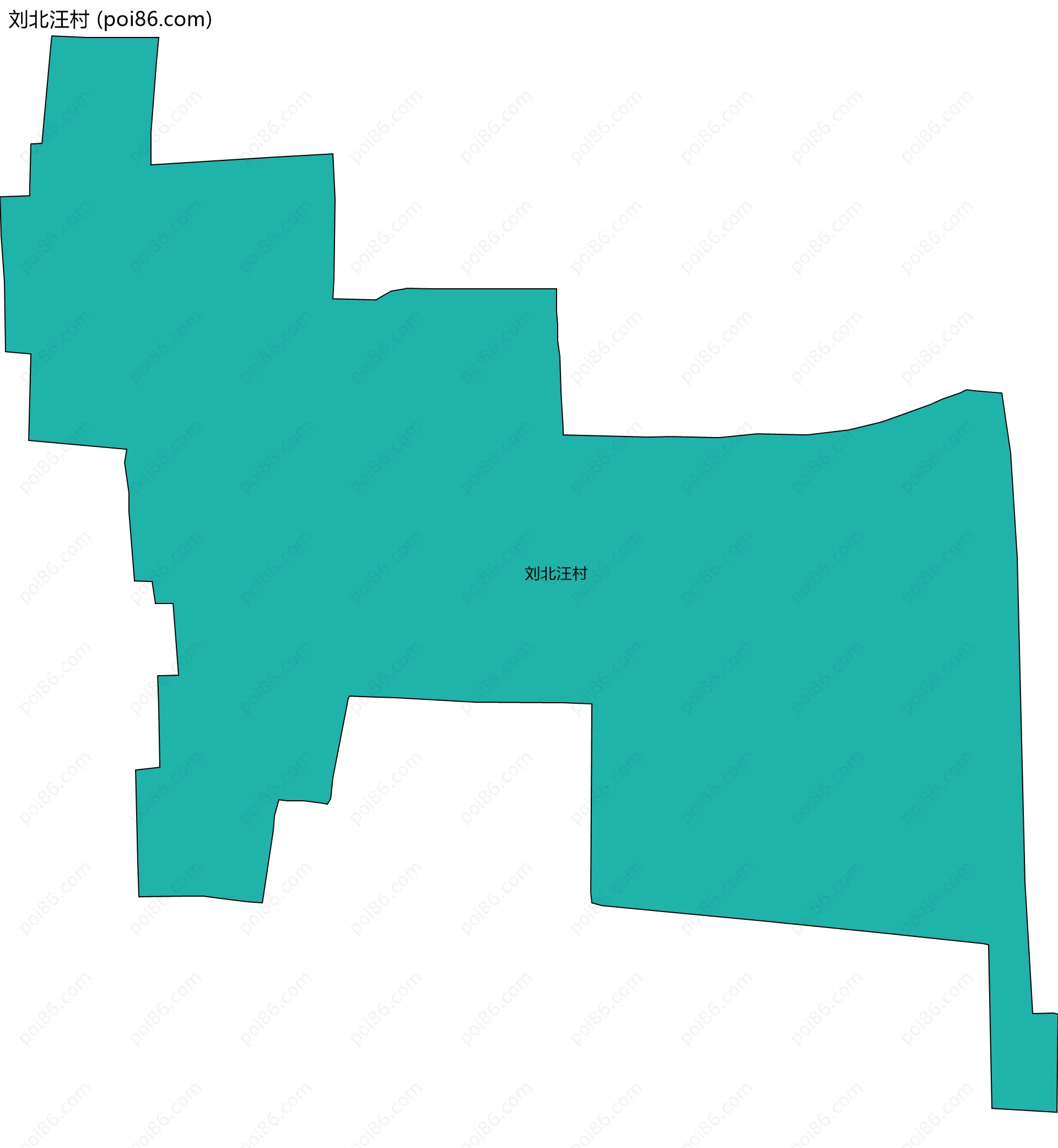 刘北汪村边界地图