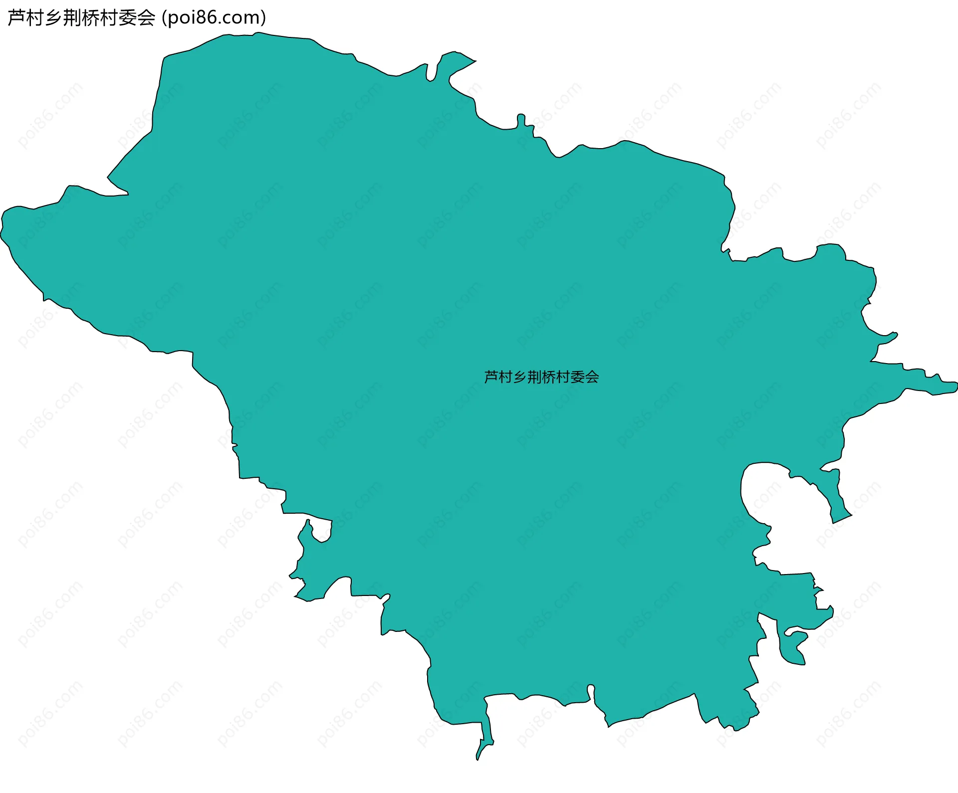 芦村乡荆桥村委会边界地图