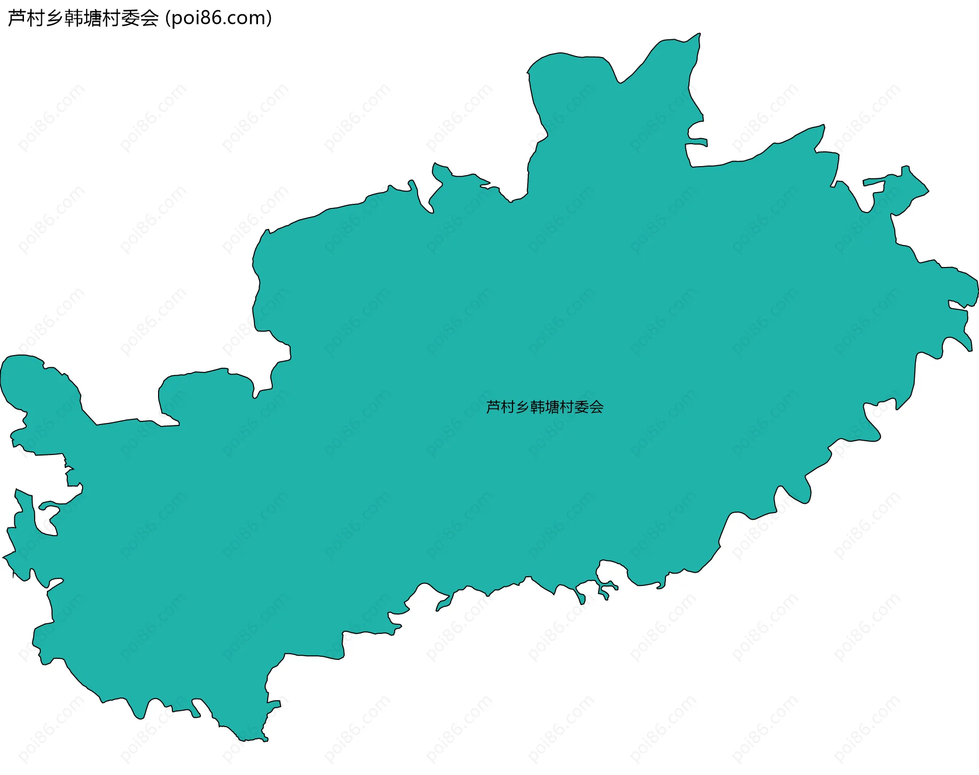 芦村乡韩塘村委会边界地图