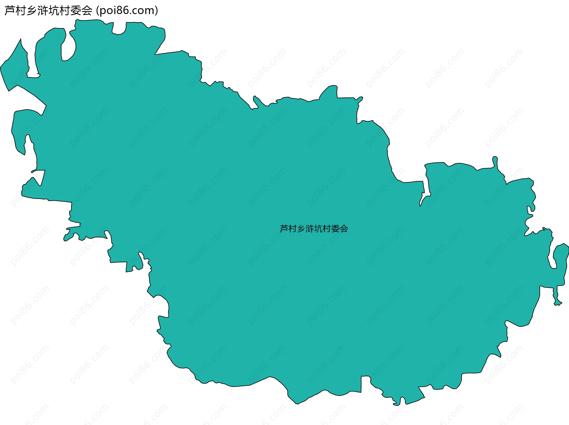 芦村乡浒坑村委会边界地图