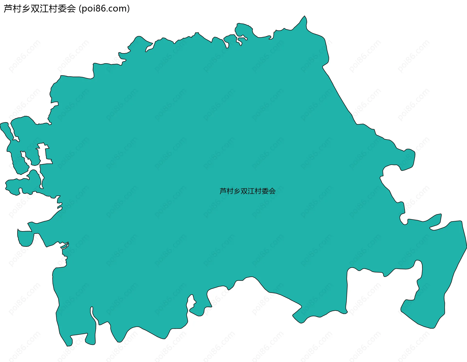 芦村乡双江村委会边界地图