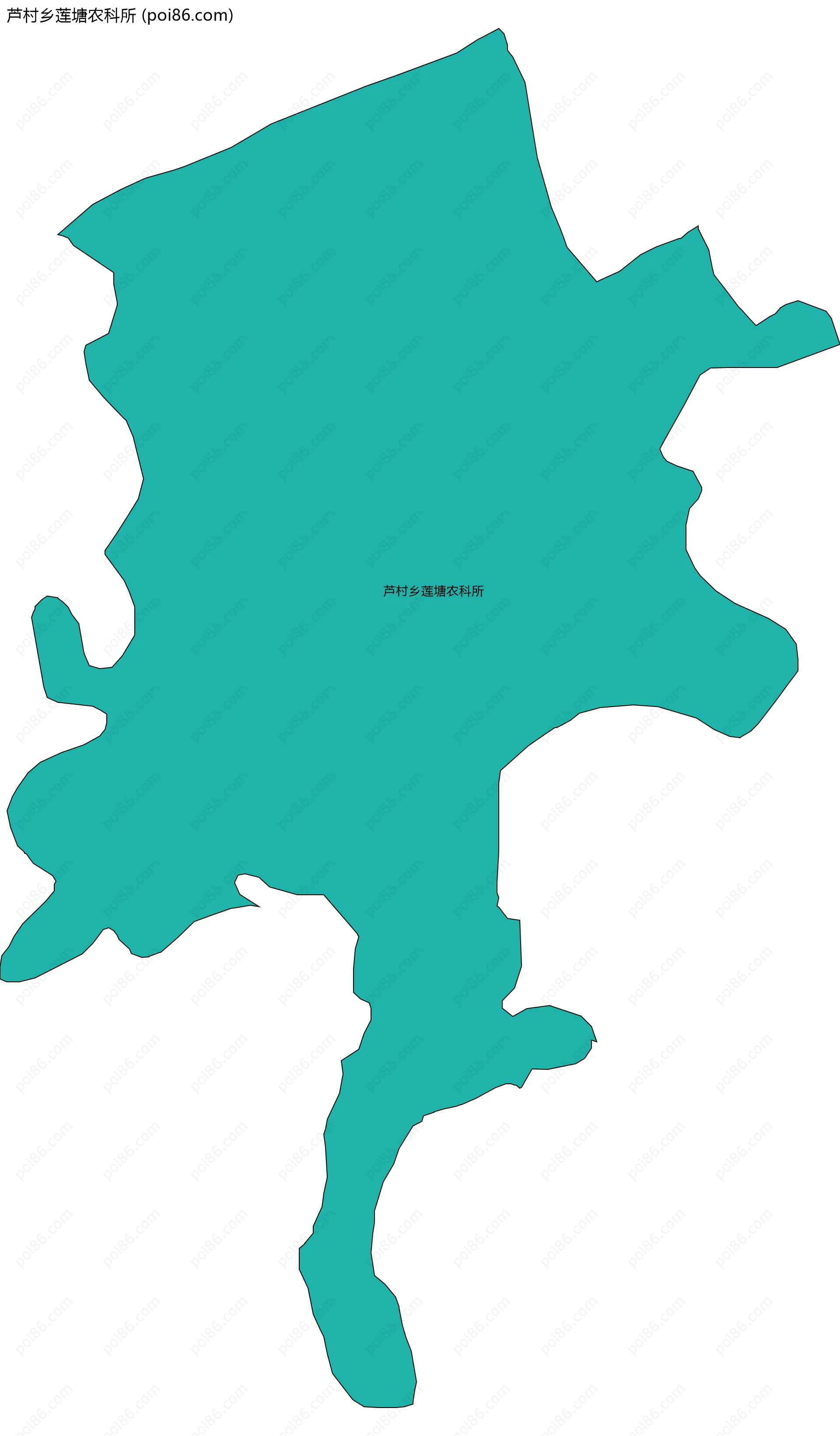 芦村乡莲塘农科所边界地图