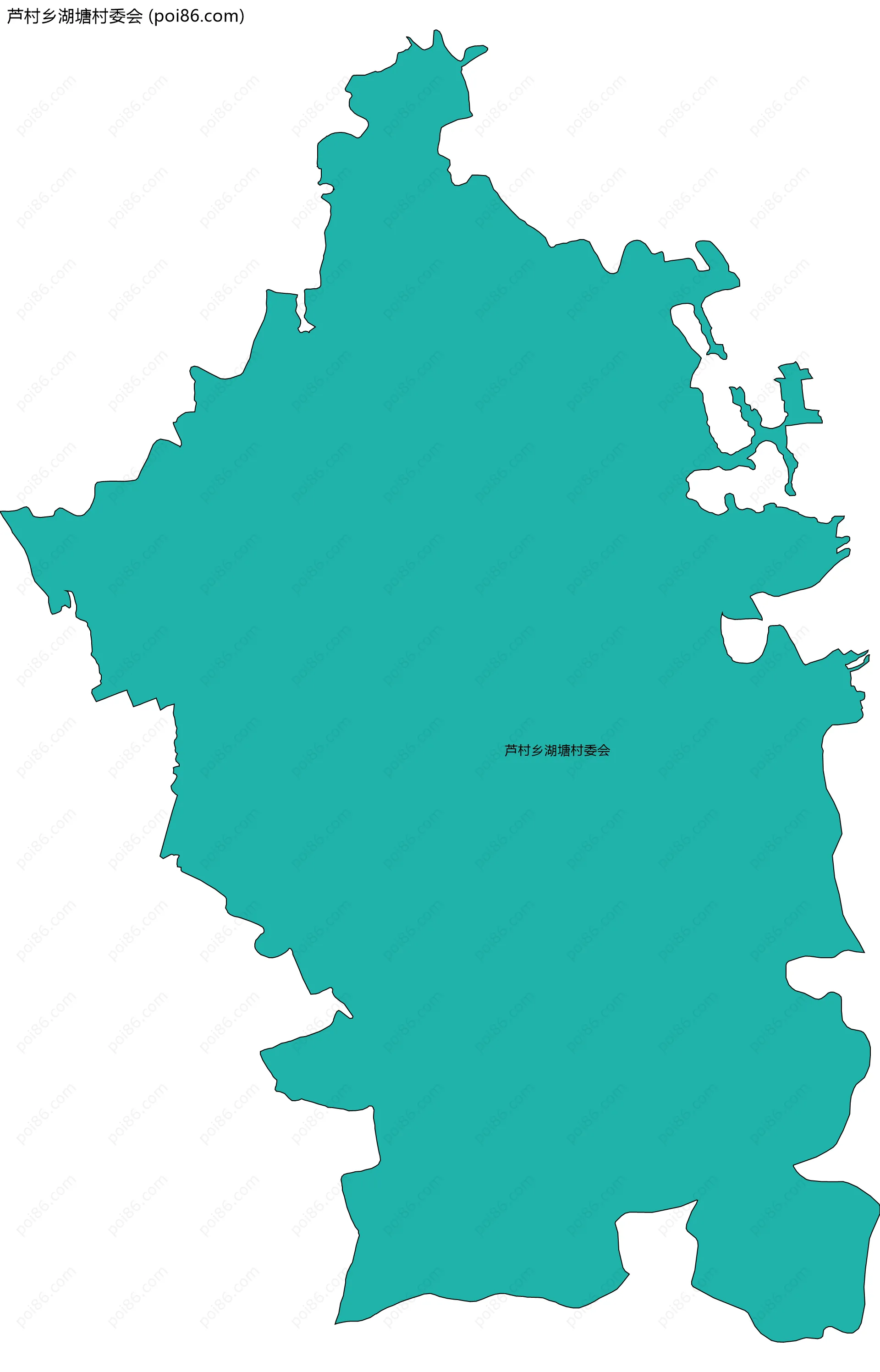 芦村乡湖塘村委会边界地图