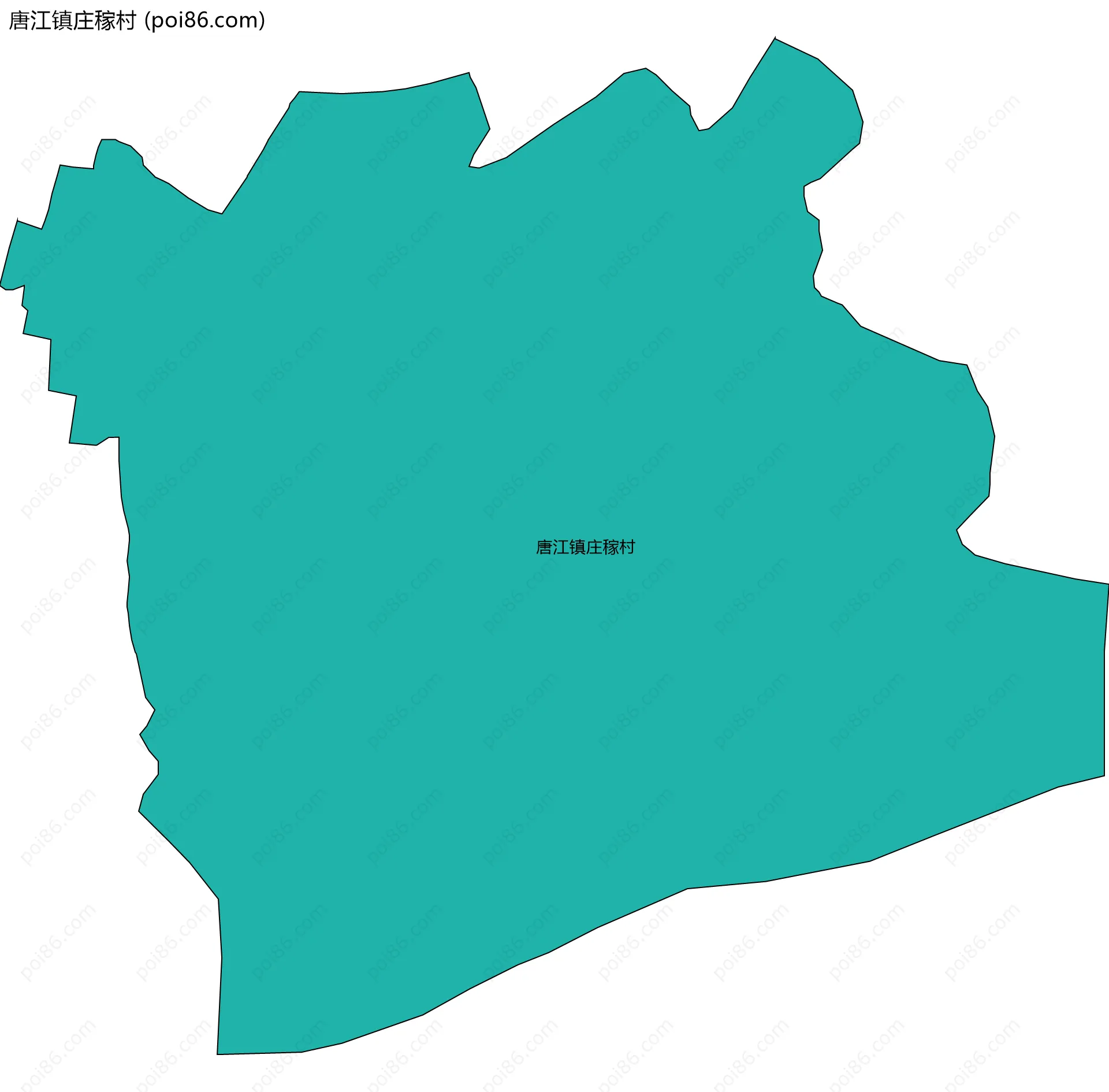 唐江镇庄稼村边界地图