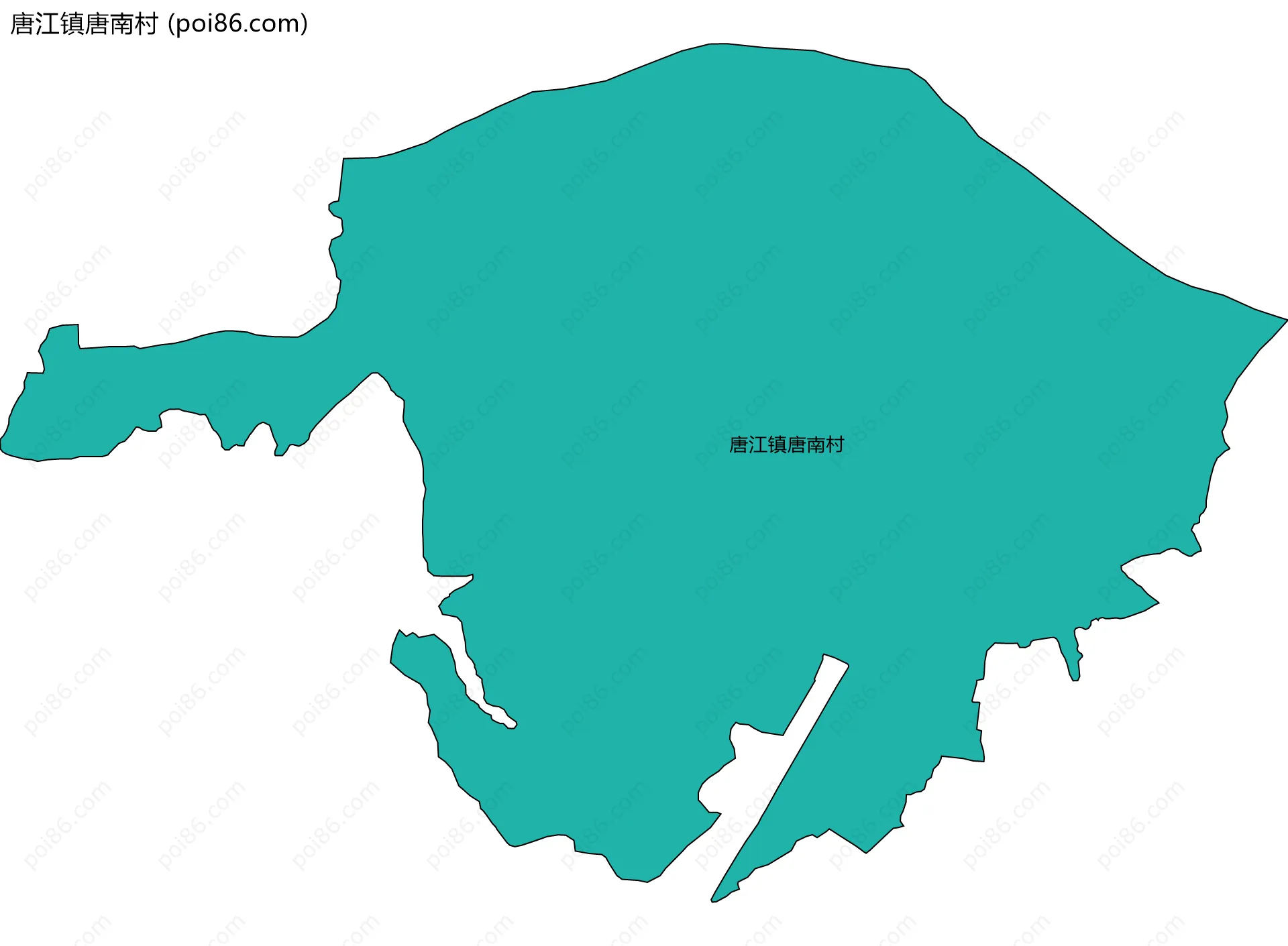 唐江镇唐南村边界地图