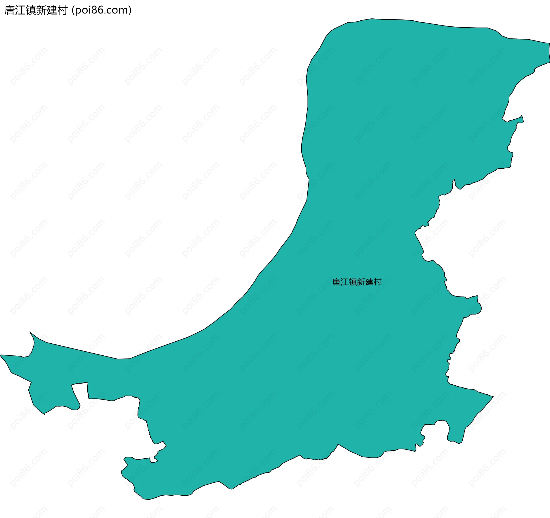 唐江镇新建村边界地图