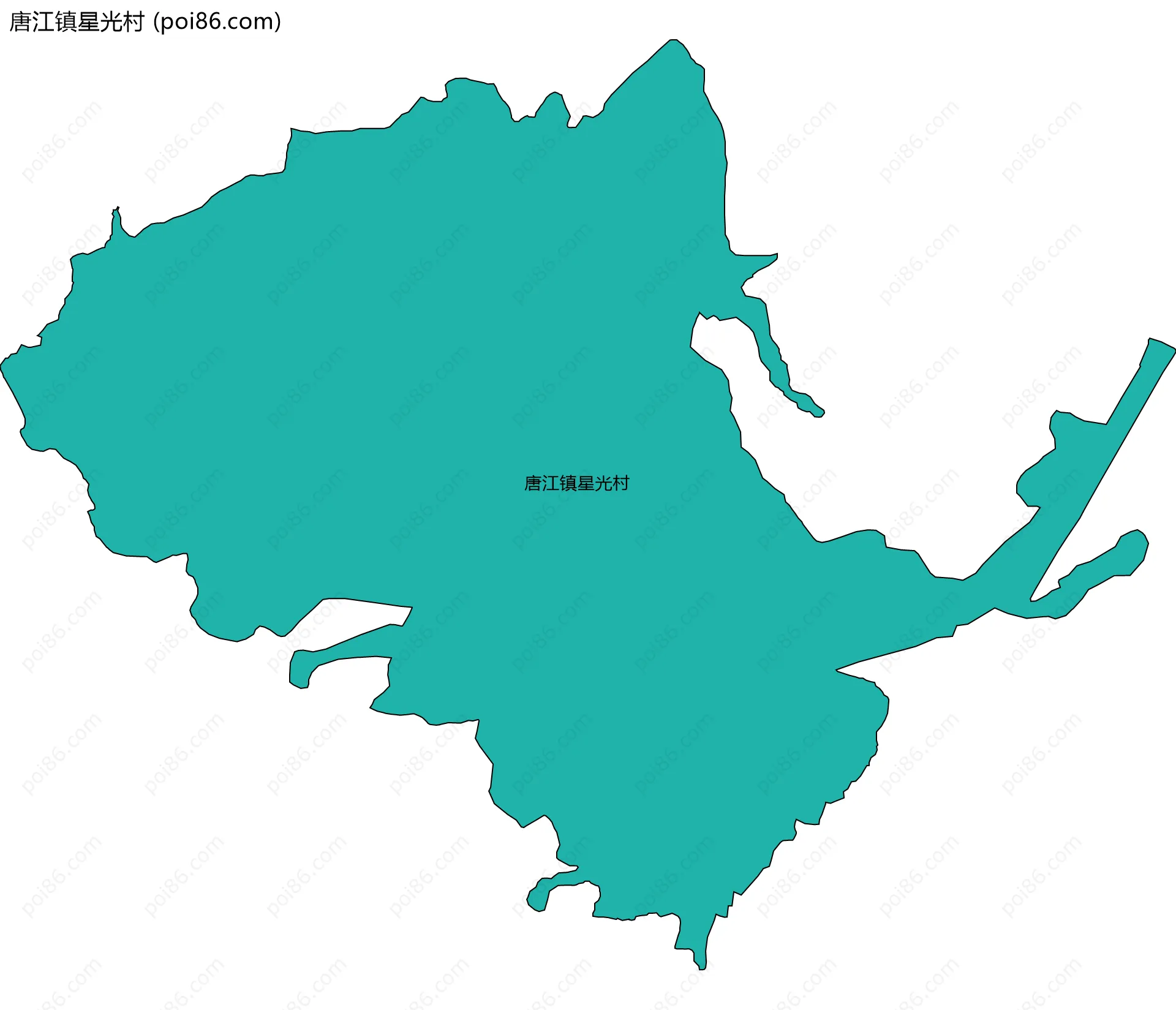 唐江镇星光村边界地图