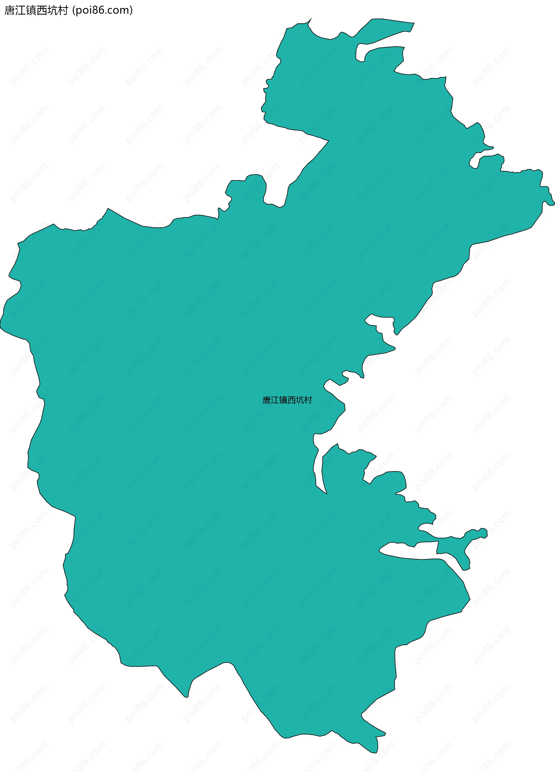 唐江镇西坑村边界地图