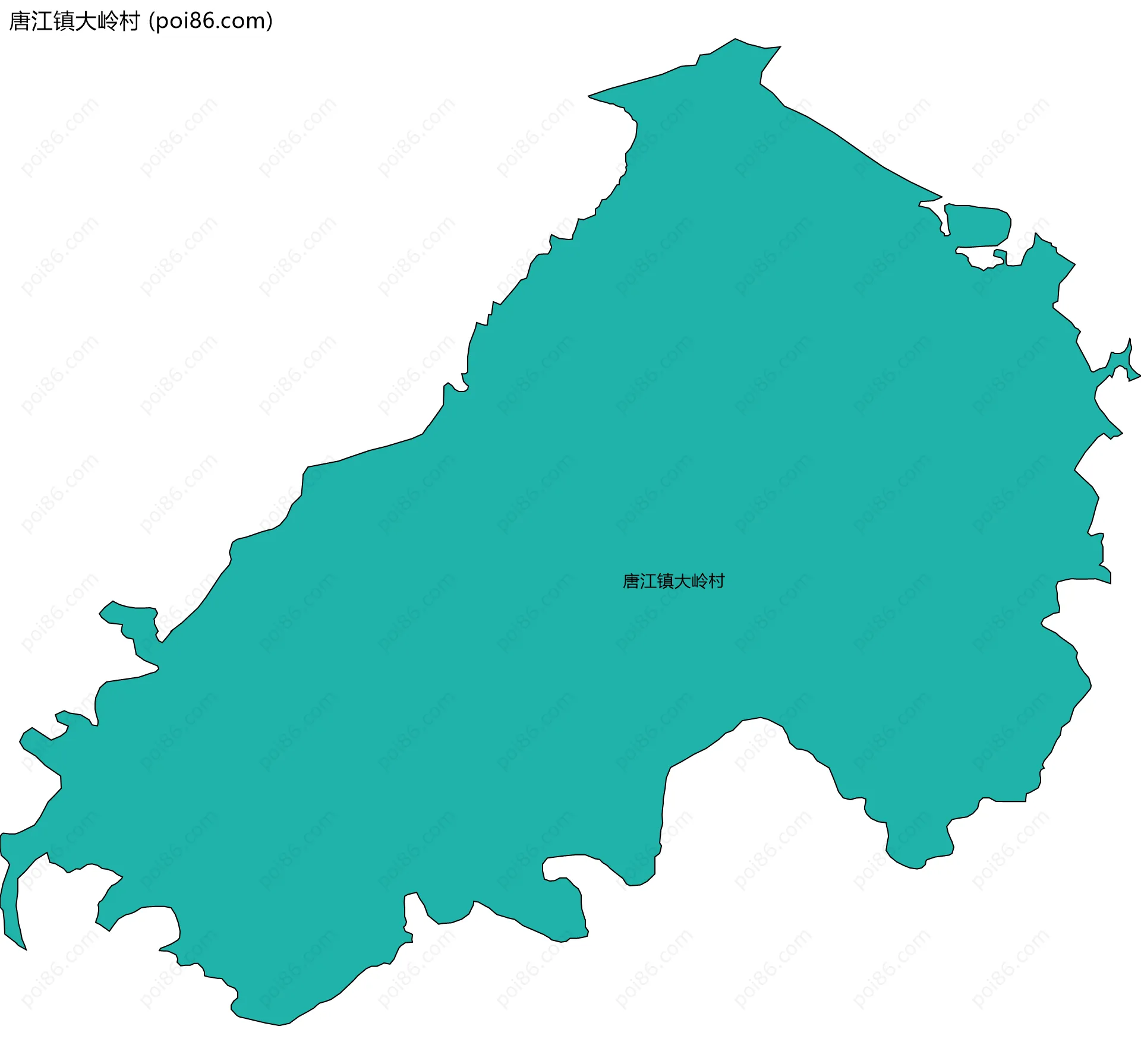 唐江镇大岭村边界地图