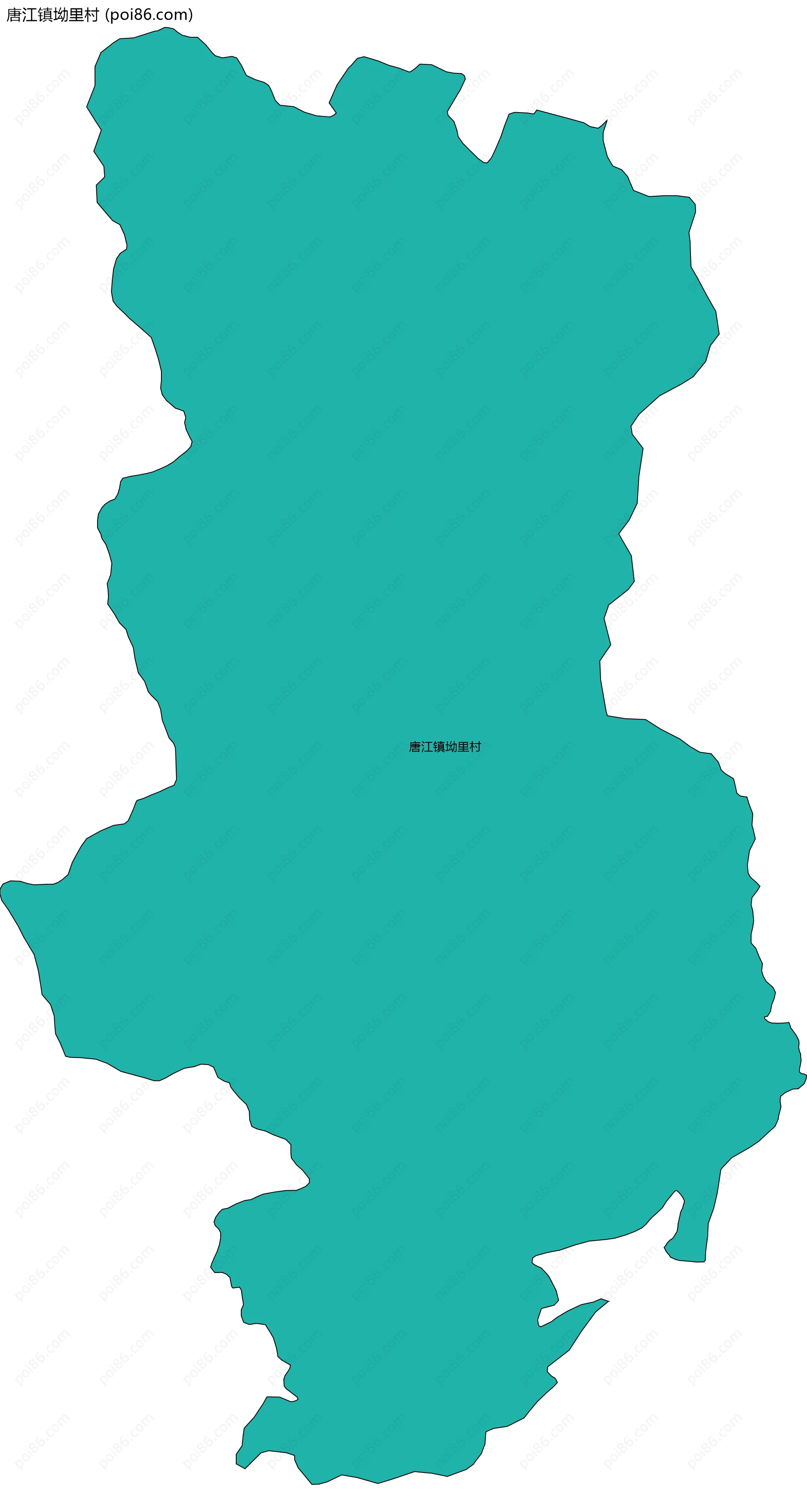 唐江镇坳里村边界地图