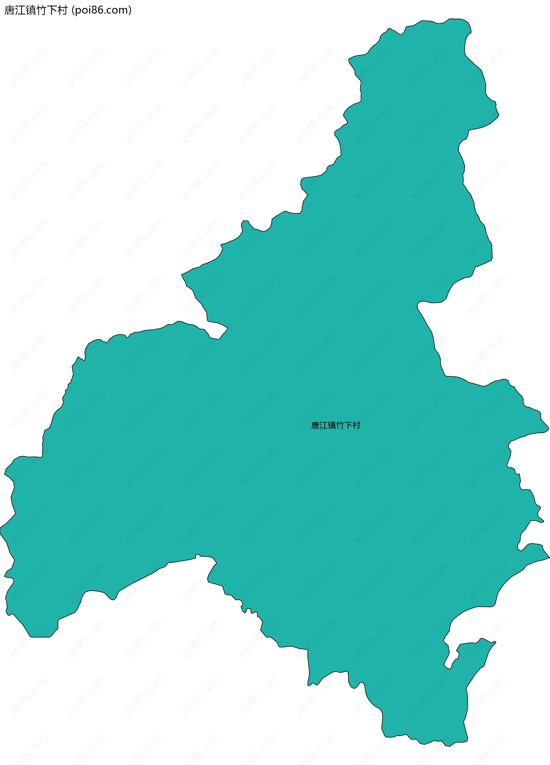 唐江镇竹下村边界地图