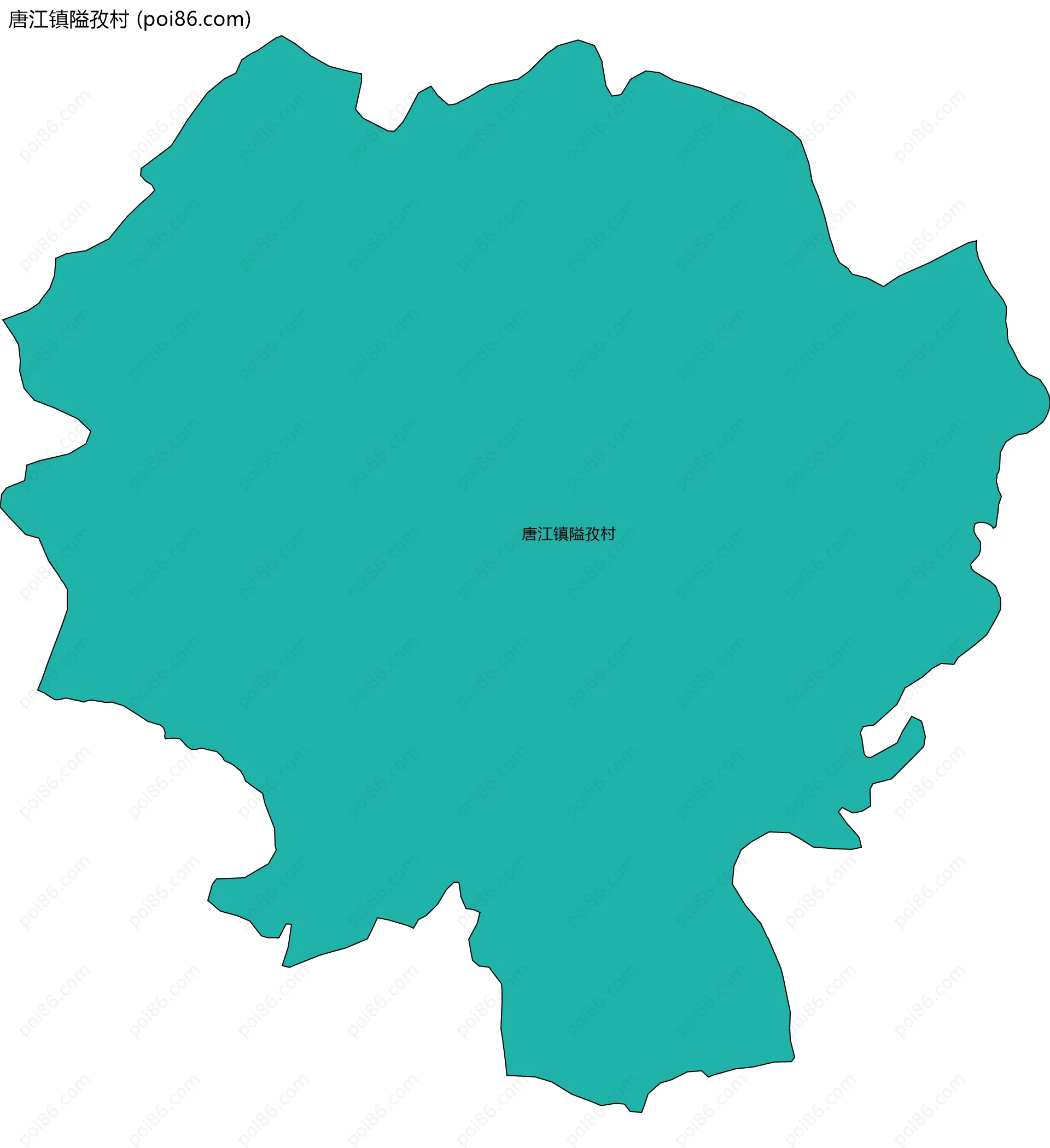 唐江镇隘孜村边界地图