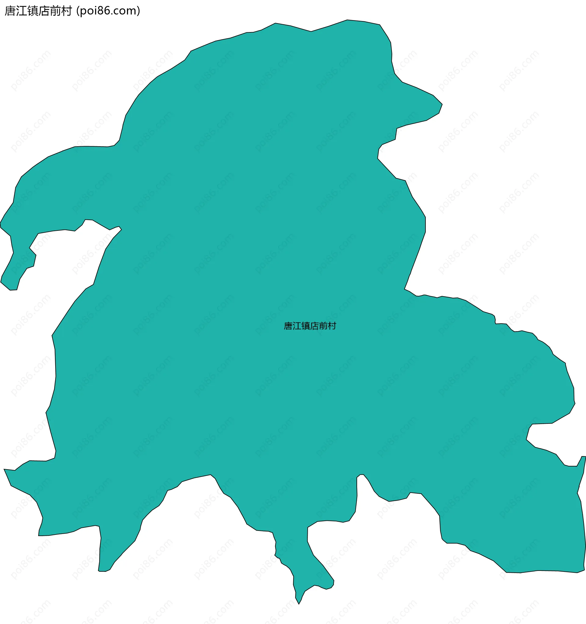 唐江镇店前村边界地图